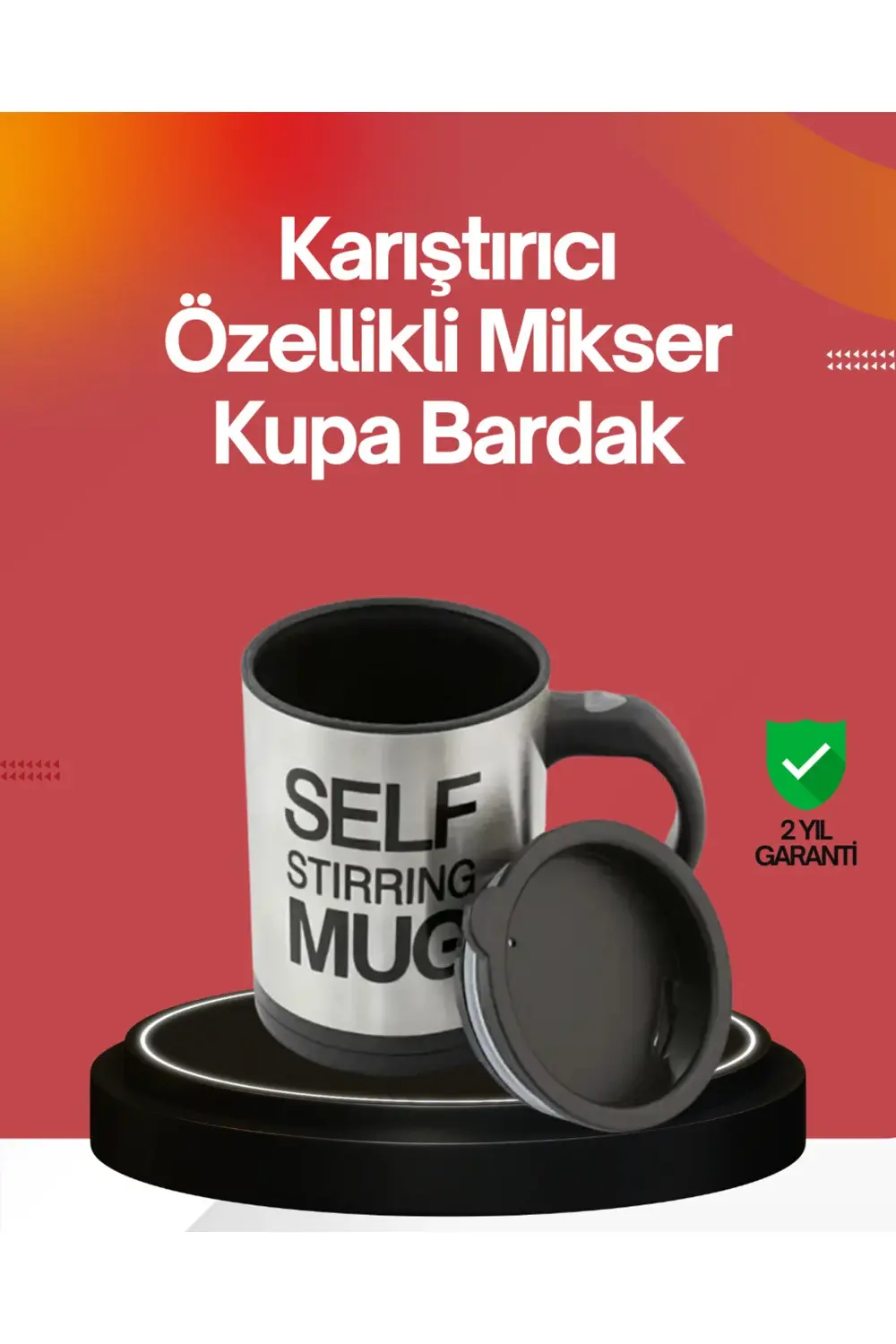 Kendi Kendini Karıştıran Termos Kupa | Güçlü Motor ve Çift Katman