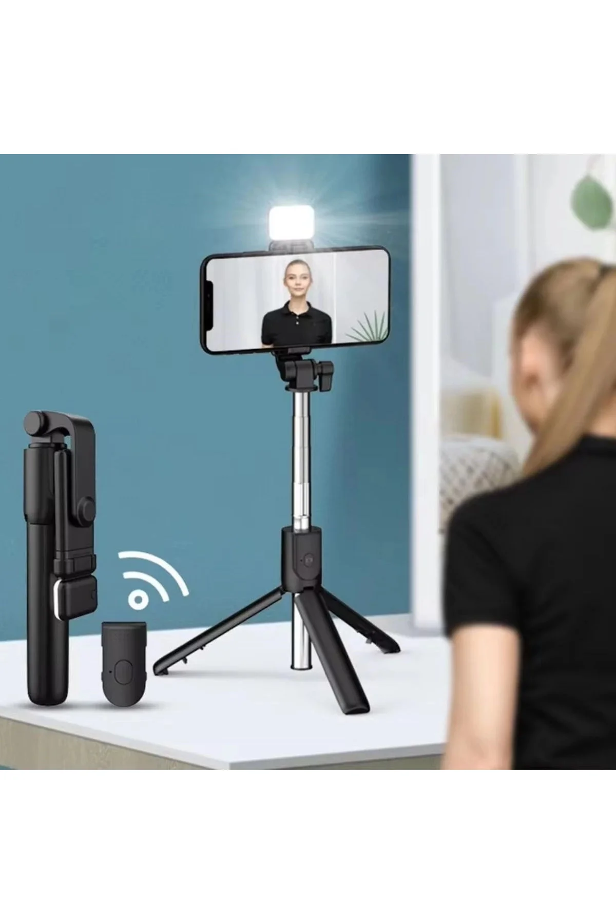Kendiliğinden Led Işıklı Kumandalı Uzayabilen Selfie Çubuğu,masa Üstü Tripod Fiyatı, Yorumları ve Özellikleri