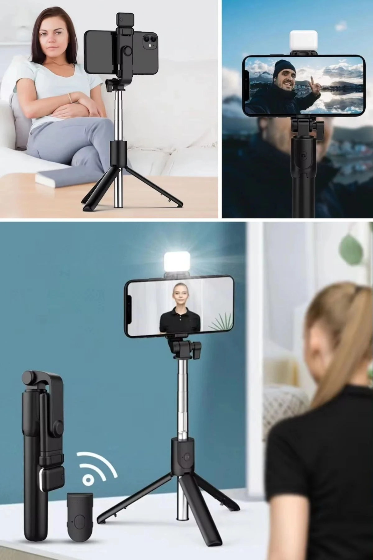 Kendiliğinden Led Işıklı Kumandalı Uzayabilen Selfie Çubuğu,masa Üstü Tripod Fiyatı, Yorumları ve Özellikleri