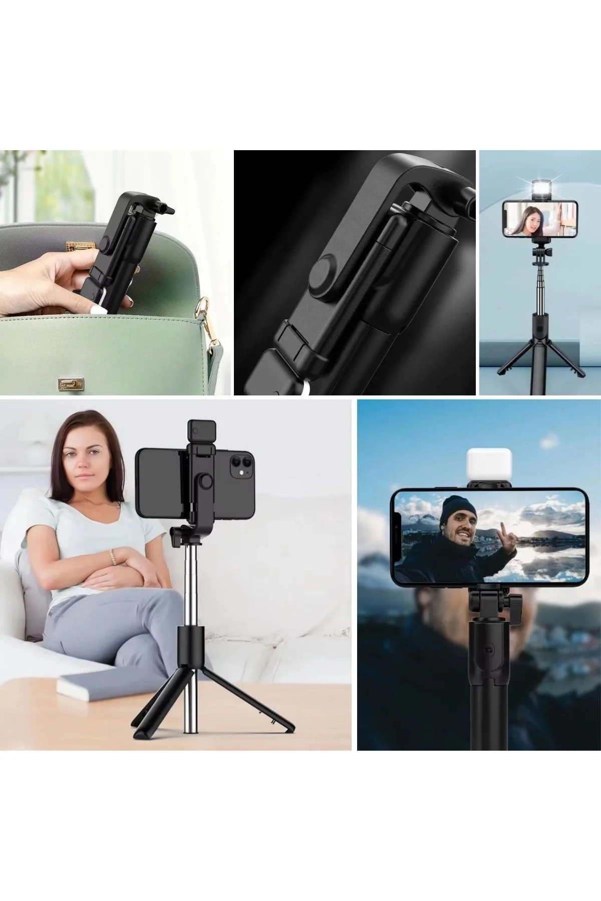 Kendiliğinden Led Işıklı Kumandalı Uzayabilen Selfie Çubuğu,masa Üstü Tripod Fiyatı, Yorumları ve Özellikleri