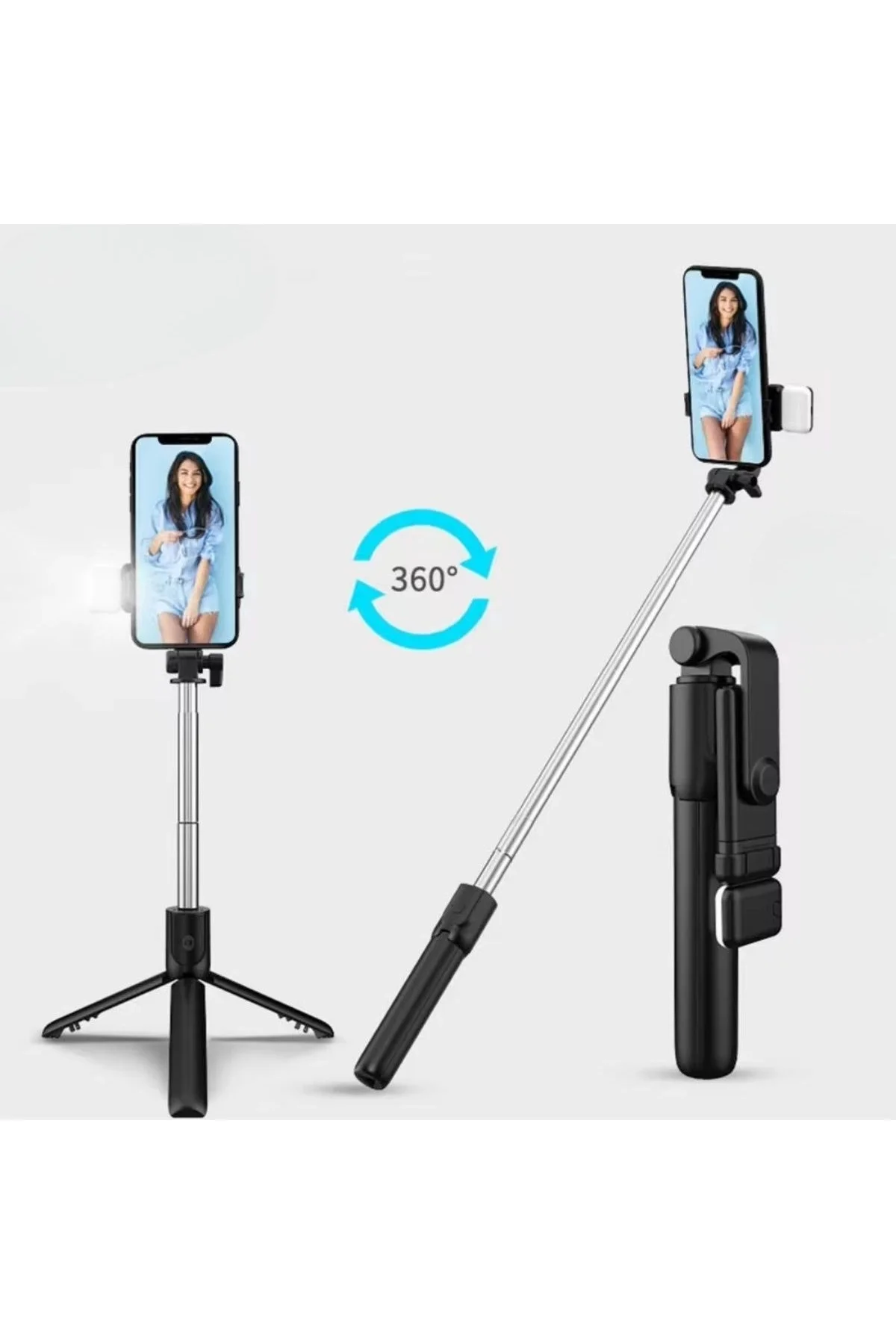 Kendiliğinden Led Işıklı Kumandalı Uzayabilen Selfie Çubuğu,masa Üstü Tripod Fiyatı, Yorumları ve Özellikleri