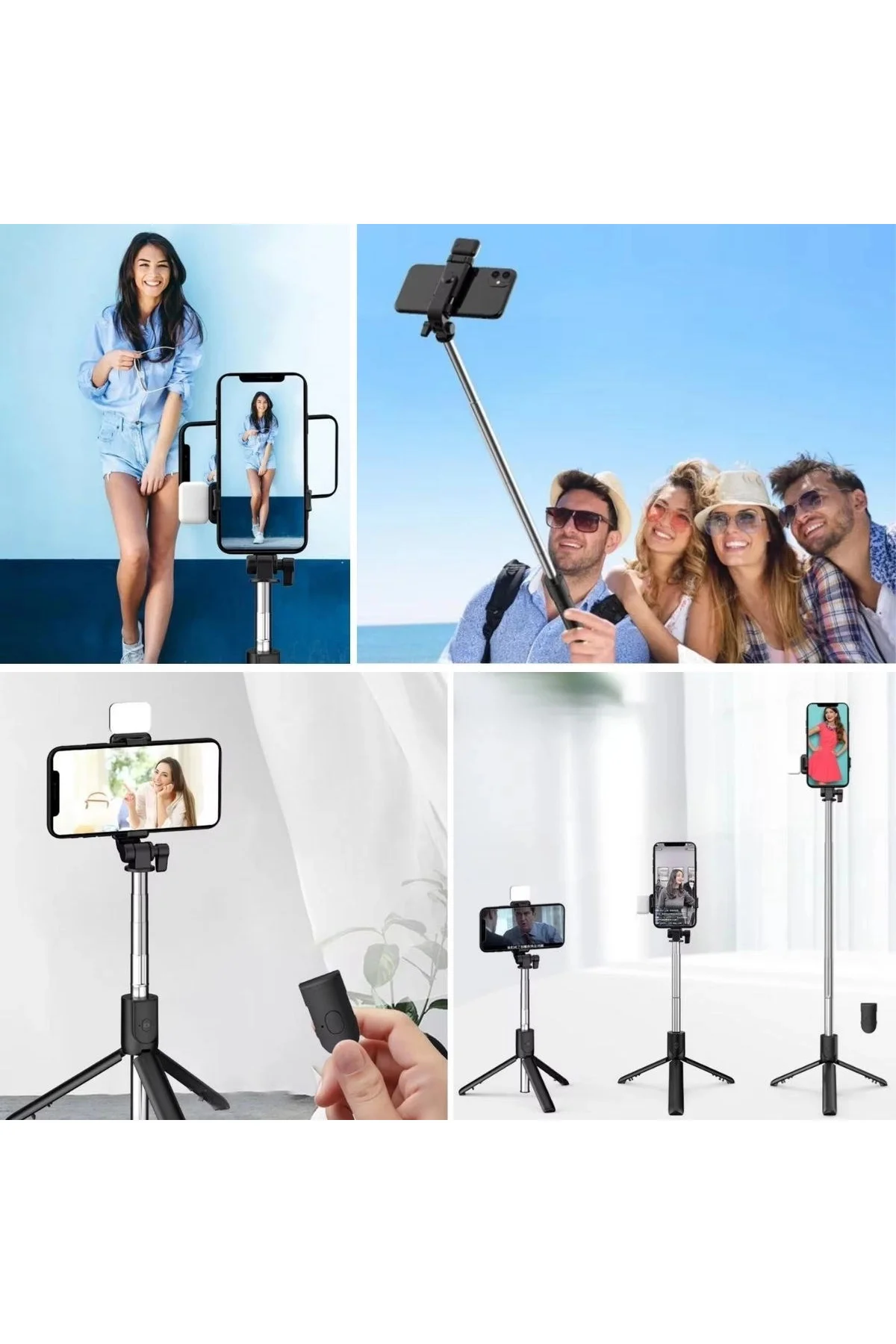 Kendiliğinden Led Işıklı Kumandalı Uzayabilen Selfie Çubuğu,masa Üstü Tripod Fiyatı, Yorumları ve Özellikleri
