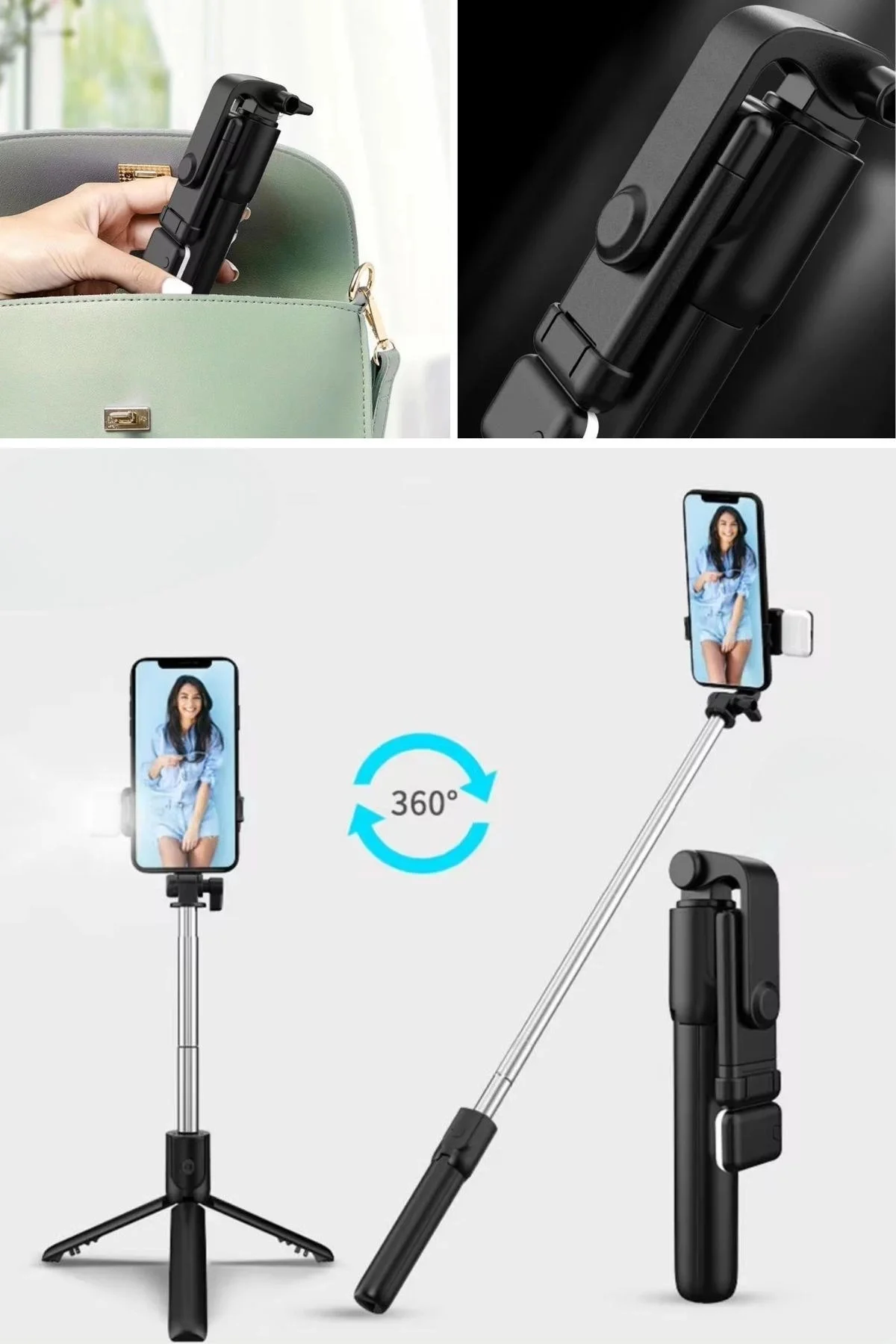 Kendiliğinden Led Işıklı Kumandalı Uzayabilen Selfie Çubuğu,masa Üstü Tripod Fiyatı, Yorumları ve Özellikleri