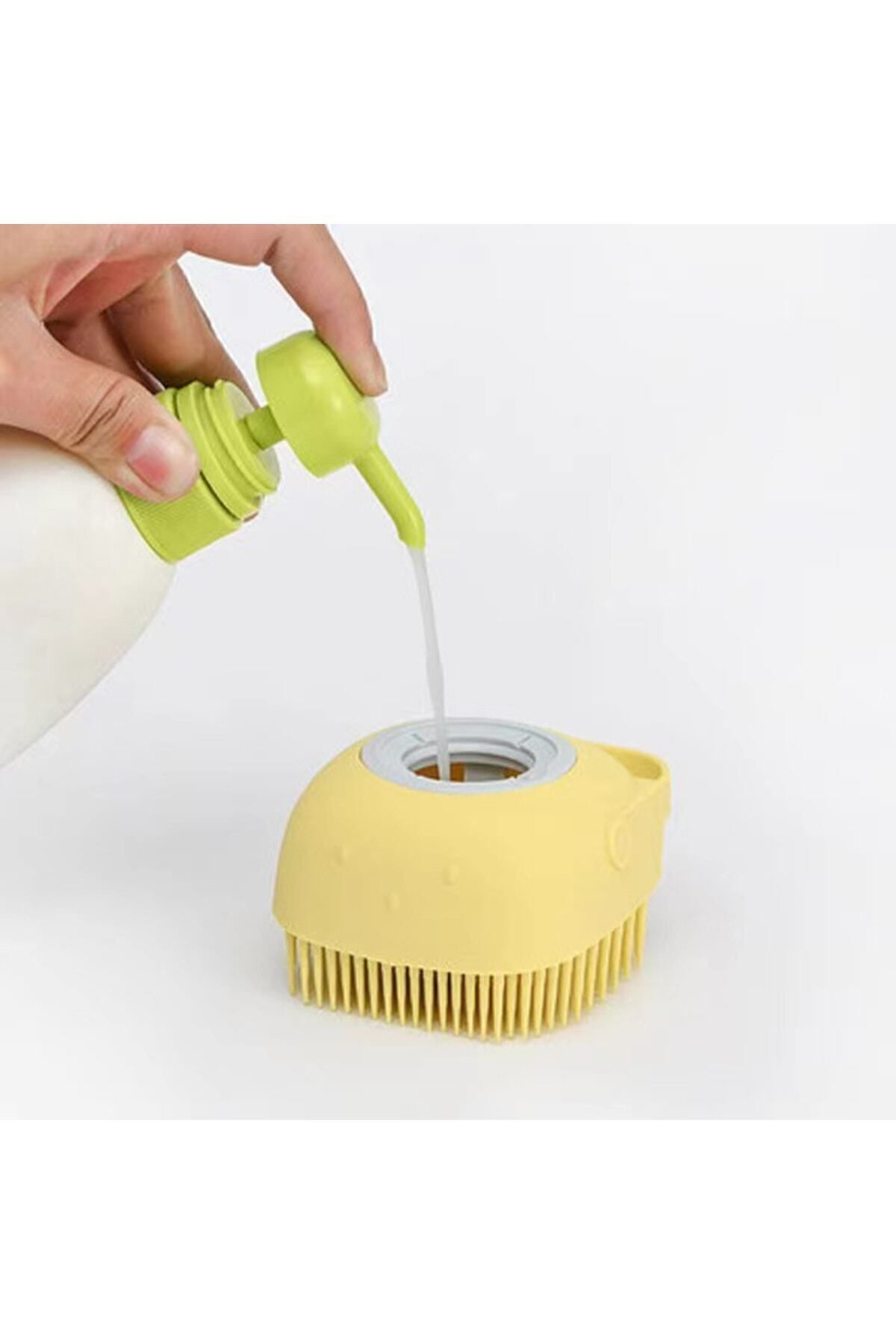 Kendiliğinden Şampuan Hazneli Kedi Köpek Yıkama Fırçası