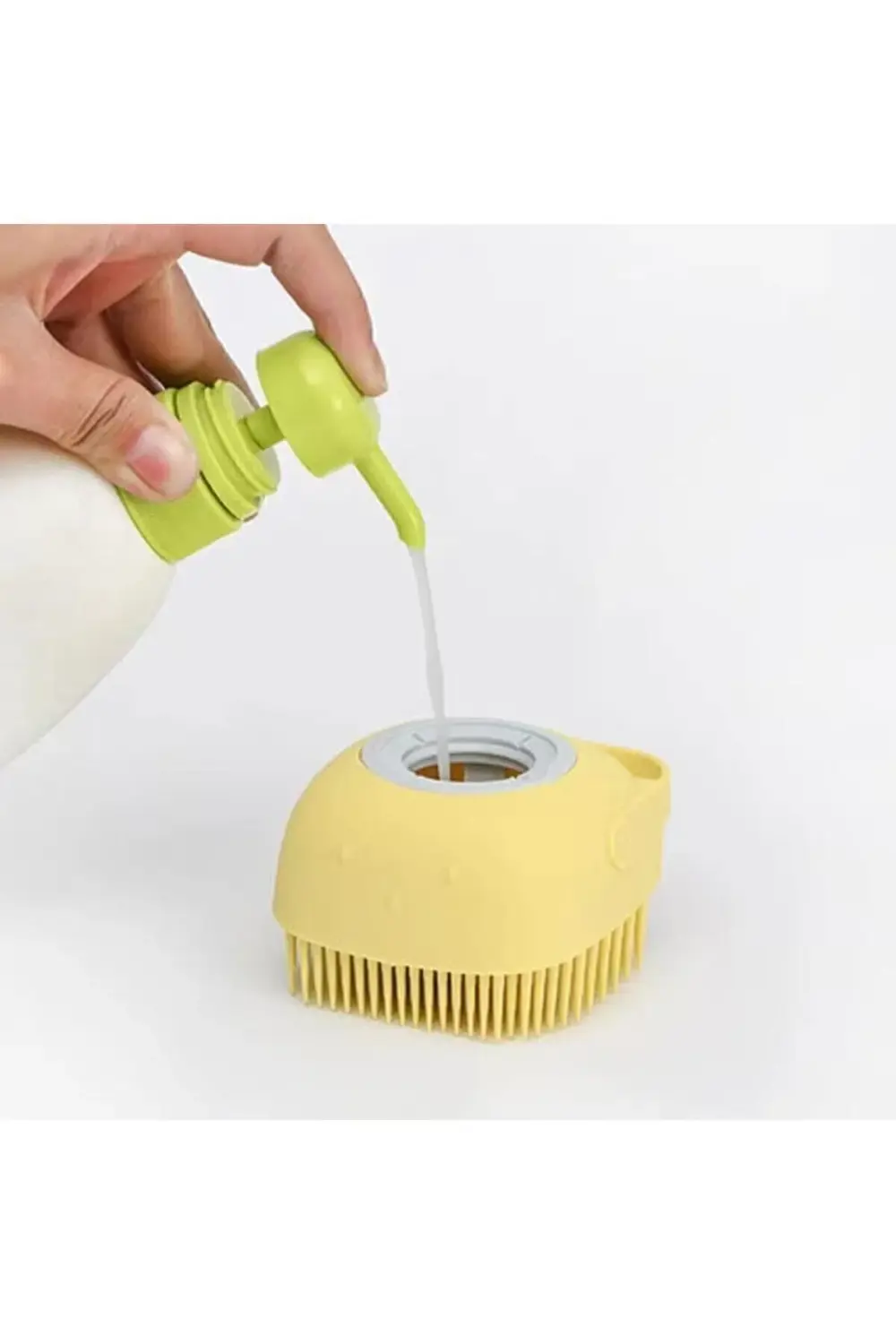 Kendiliğinden Şampuan Hazneli Kedi Köpek Yıkama Fırçası