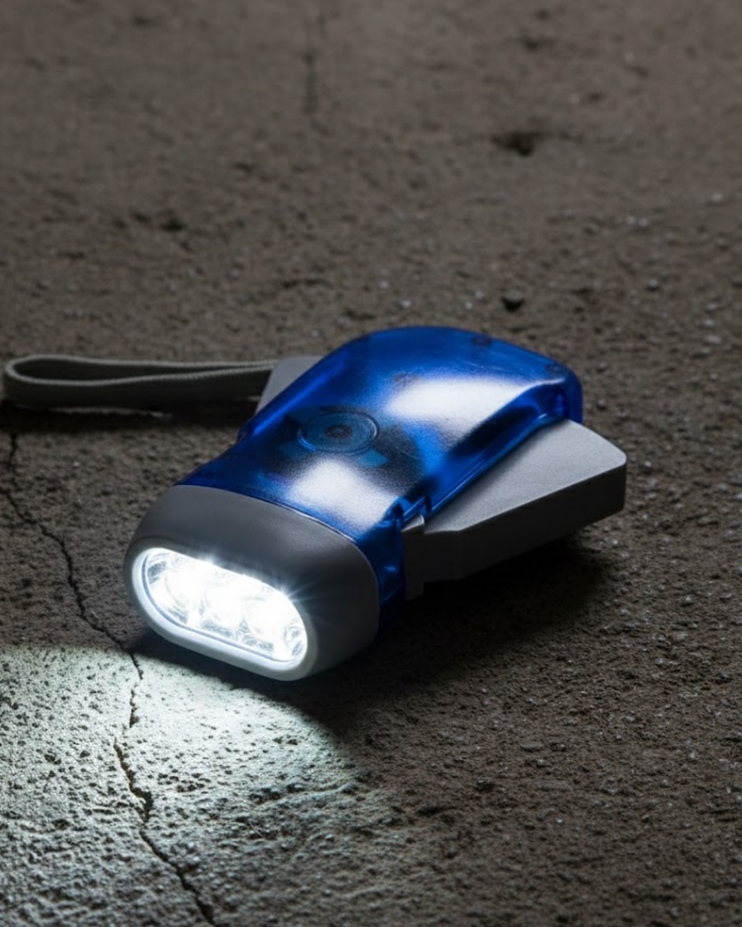 Kendiliğinden Şarjlı El Feneri Pilsiz Çalışan 3 LED Acil Durum Fe
