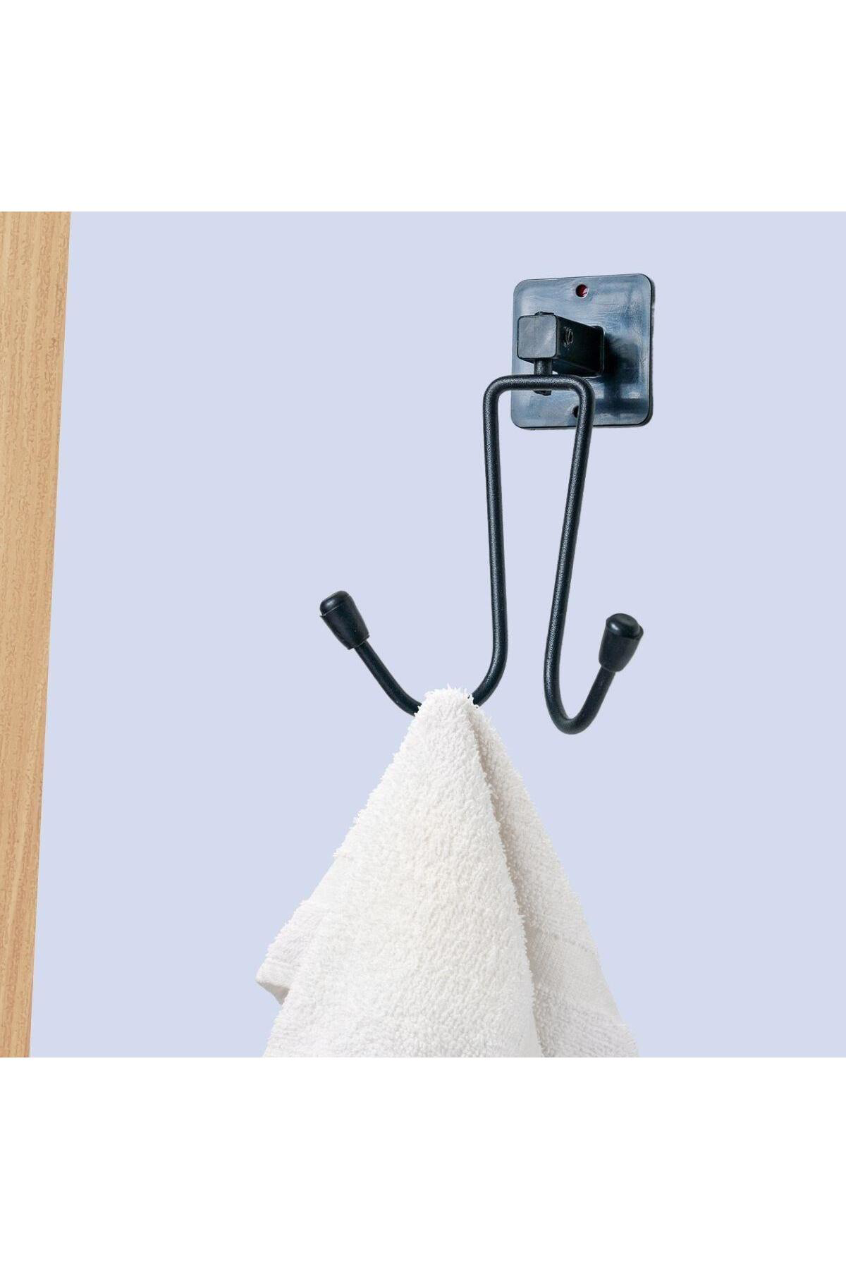 Ok Aksesuar Kendiliğinden Yapışkanlı Siyah Paslanmaz Metal Bornoz Ve Havlu As Ok Aksesuar Kendiliğinden Yapışkanlı Siyah Paslanmaz Metal Bornoz Ve Havlu As