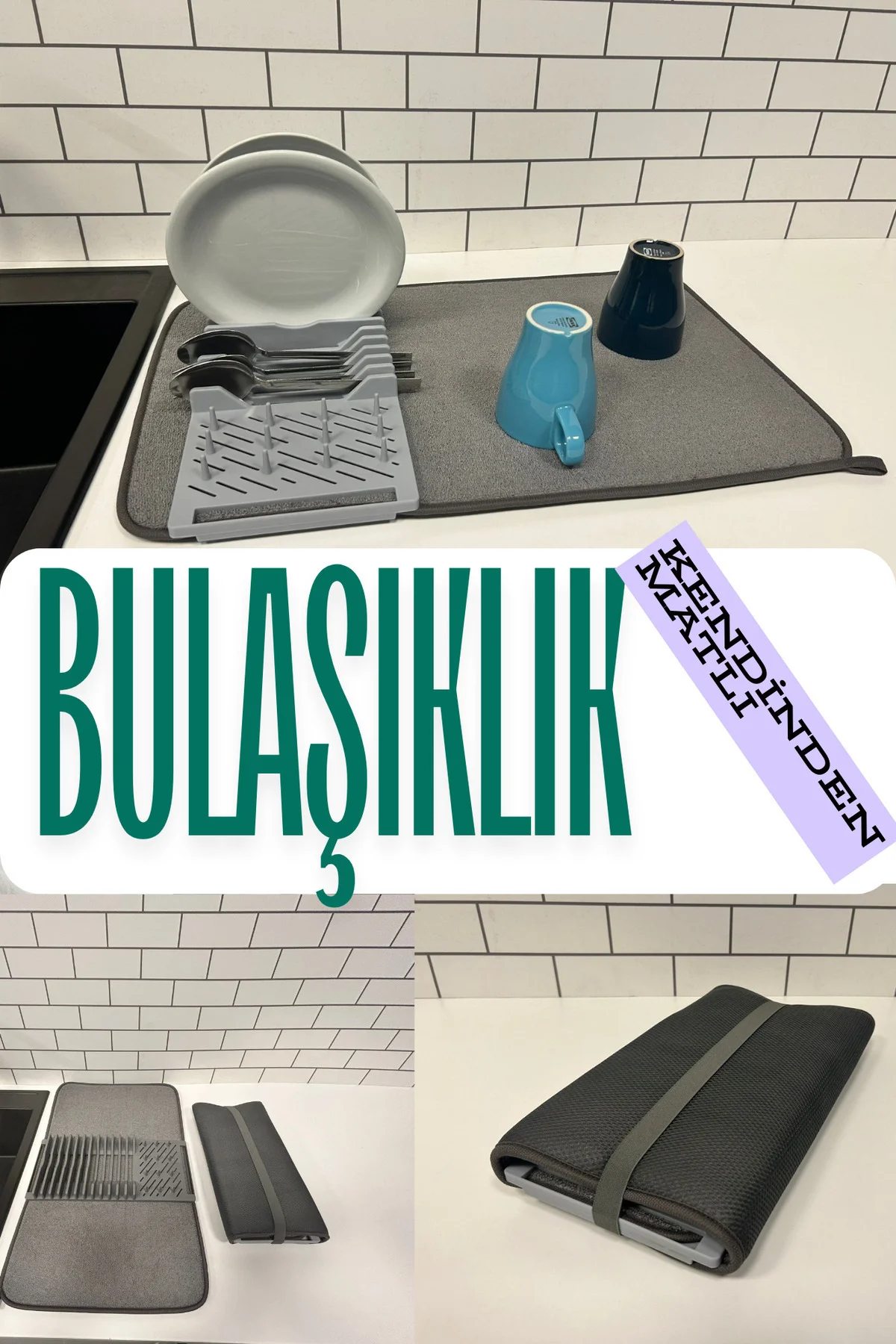 Kendinden Matlı Şık Bulaşıklık Şık Ve Fonksiyonel Tezgah Bulaşıklığı Şık Matlı Bulaşık Kurutma