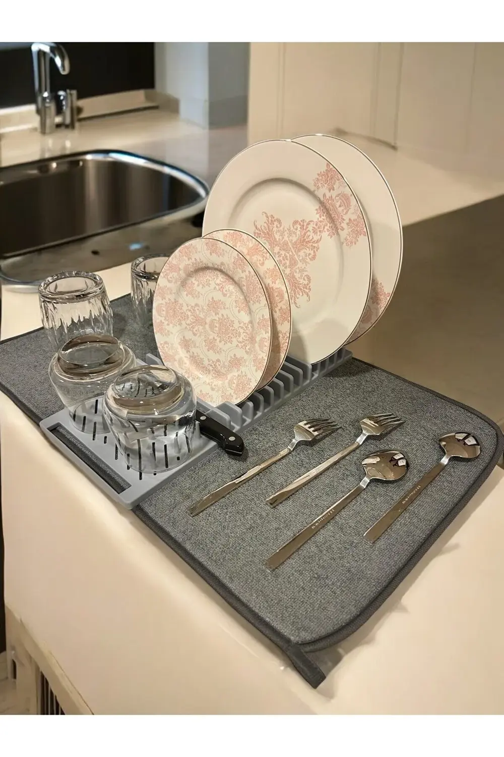 Ferah Plastik Kendinden Matlı Şık Bulaşıklık Şık Ve Fonksiyonel Tezgah Bulaşıkl