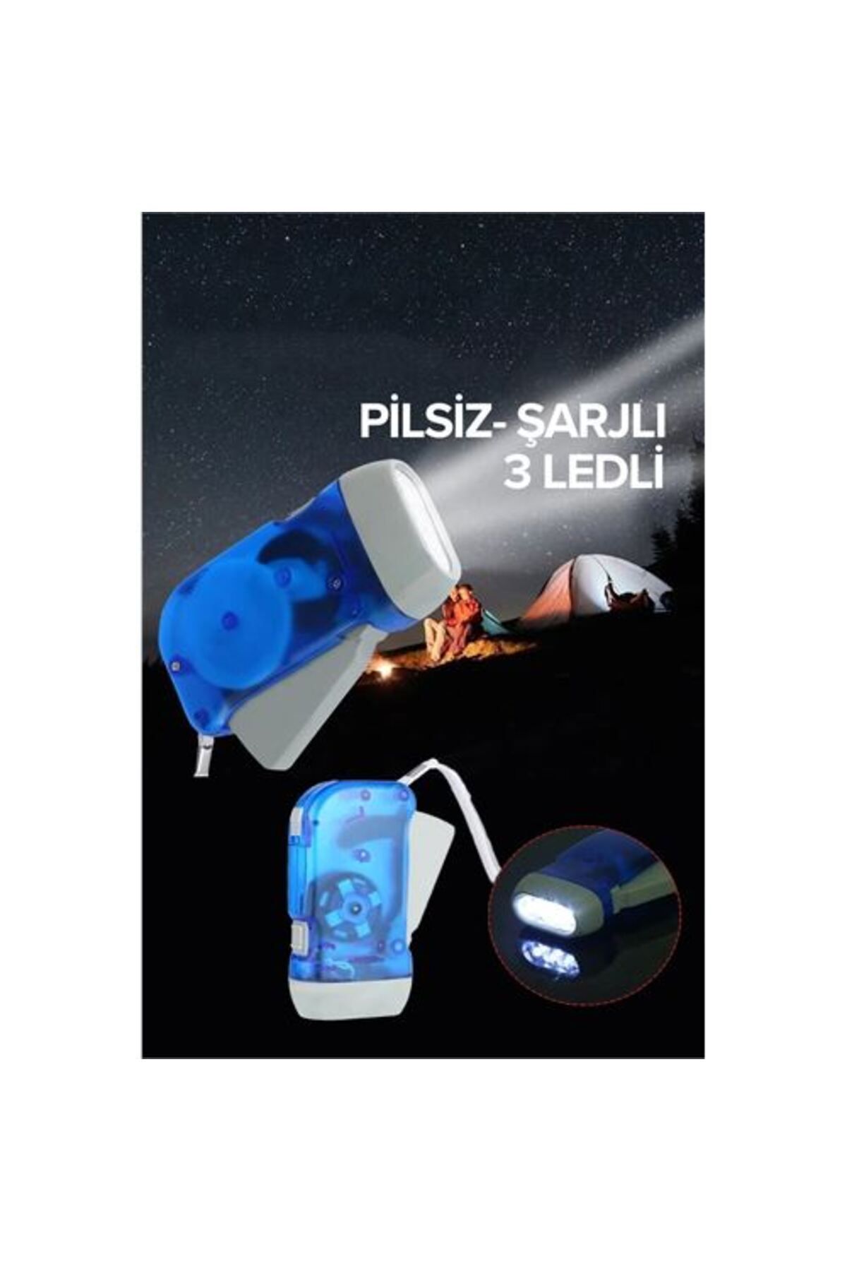 Modacar Kendinden Şarjli Pilsiz El Feneri