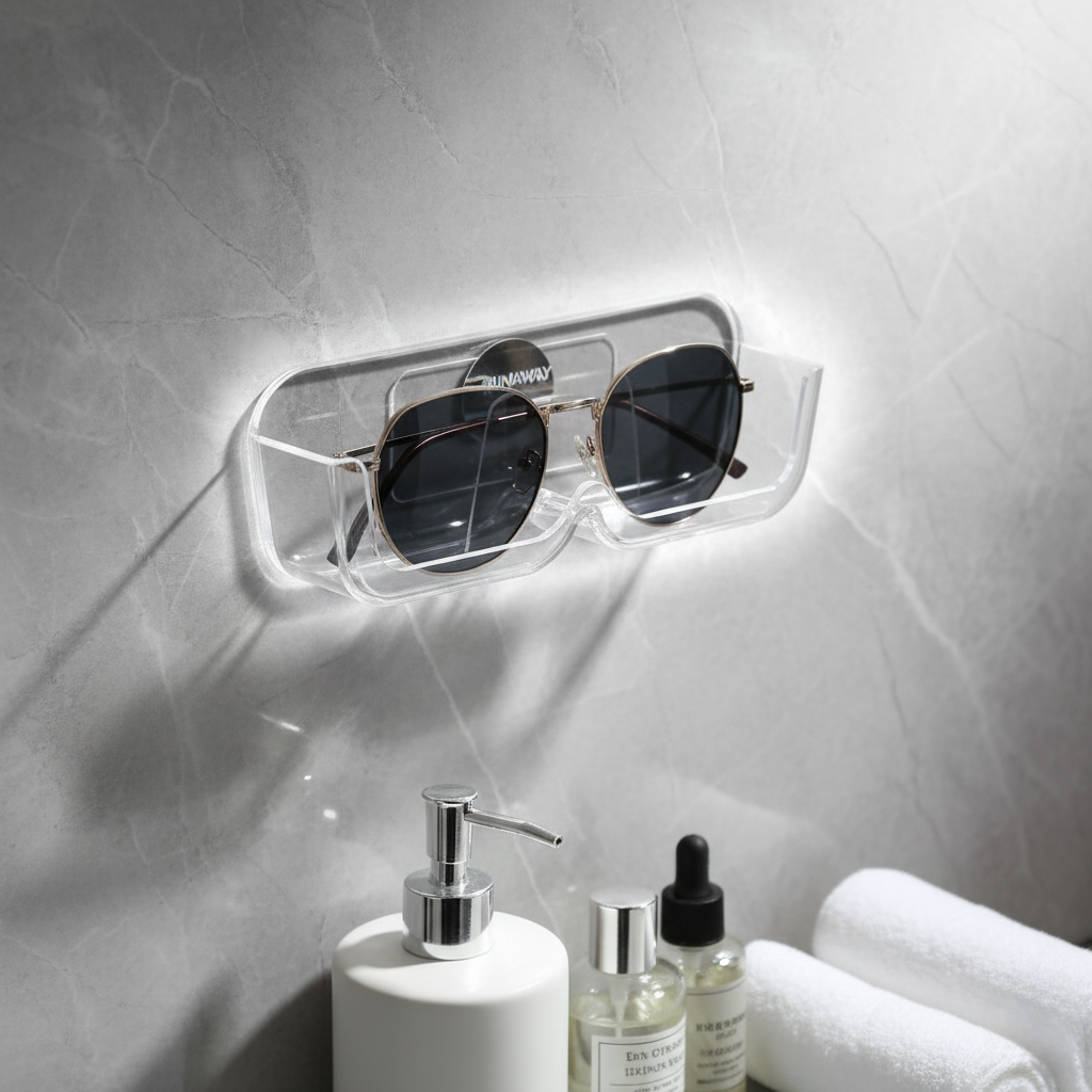 Kendinden Yapışkanlı Şeffaf Gözlük Standı 17cm Çizilmeye Karşı Ko Kendinden Yapışkanlı Şeffaf Gözlük Standı 17cm Çizilmeye Karşı Ko