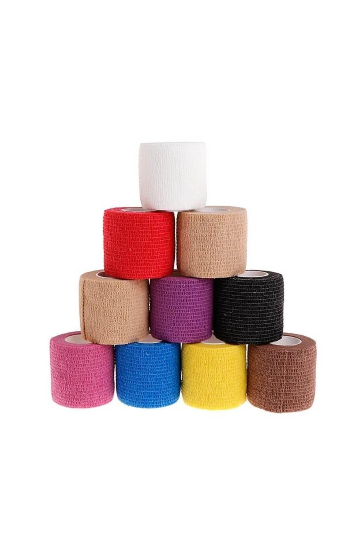 Dedeks Kendinden Yapişkanli Elastik Coban Bandaj Kirmizi Renkli 5 Cm Yap