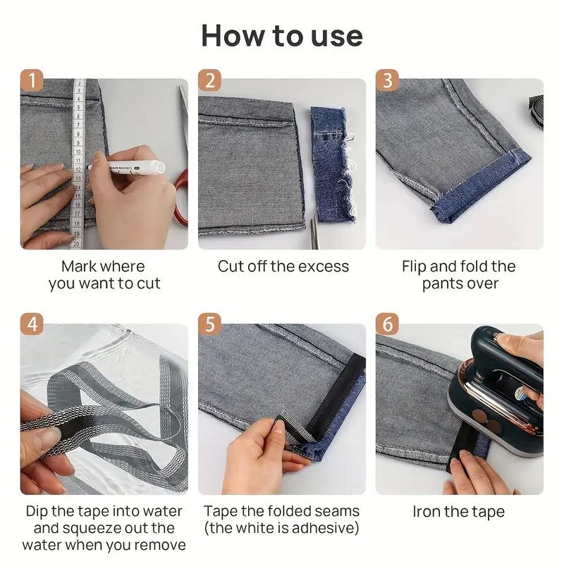 Just Cheap Store Kendinden Yapışkanlı Pantolon Kıvırma Şeridi