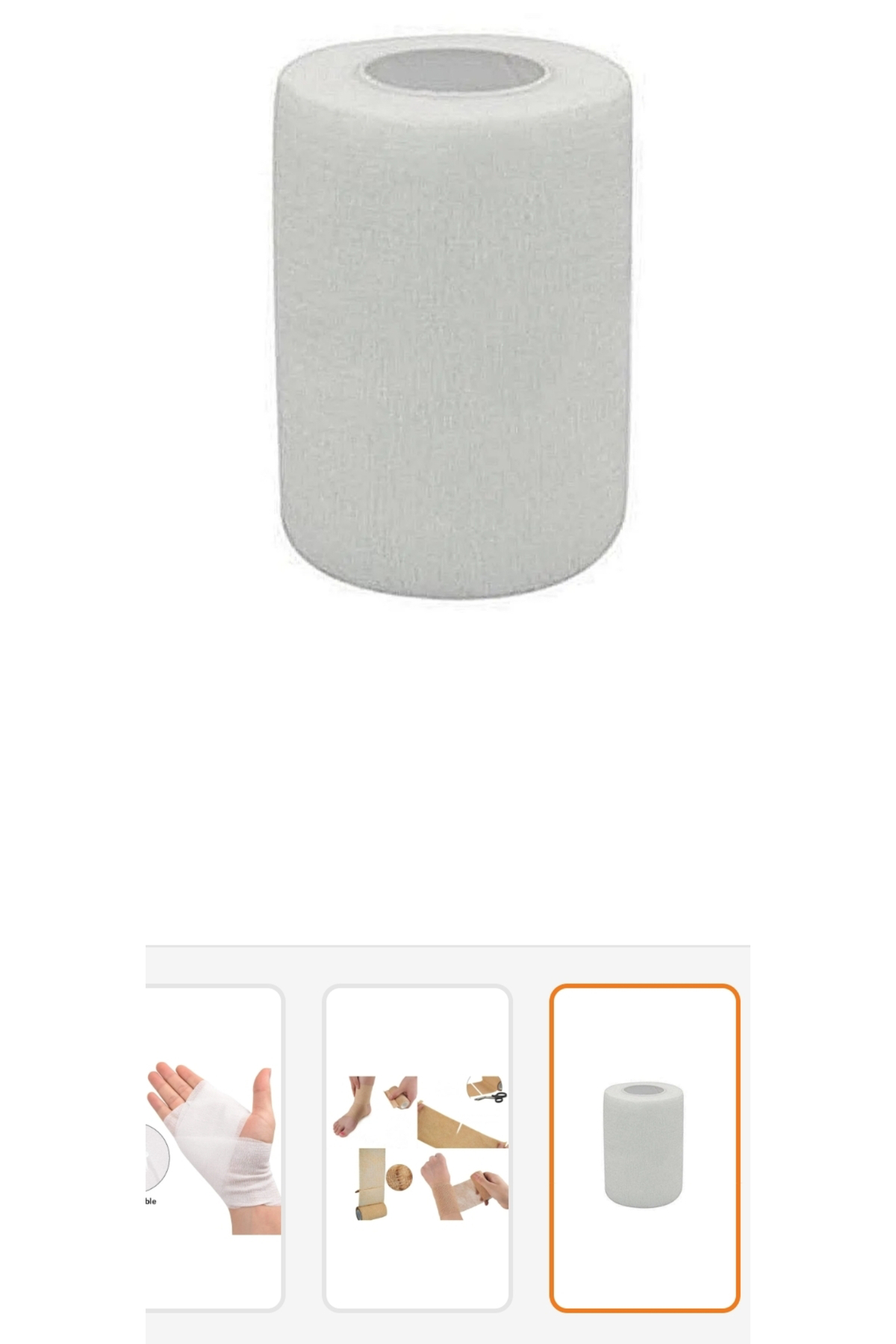 KENDİNDEN YAPIŞKANLI 7,5 cm x 4,5 mt COBAN BANDAJ (beyaz renk) 1 