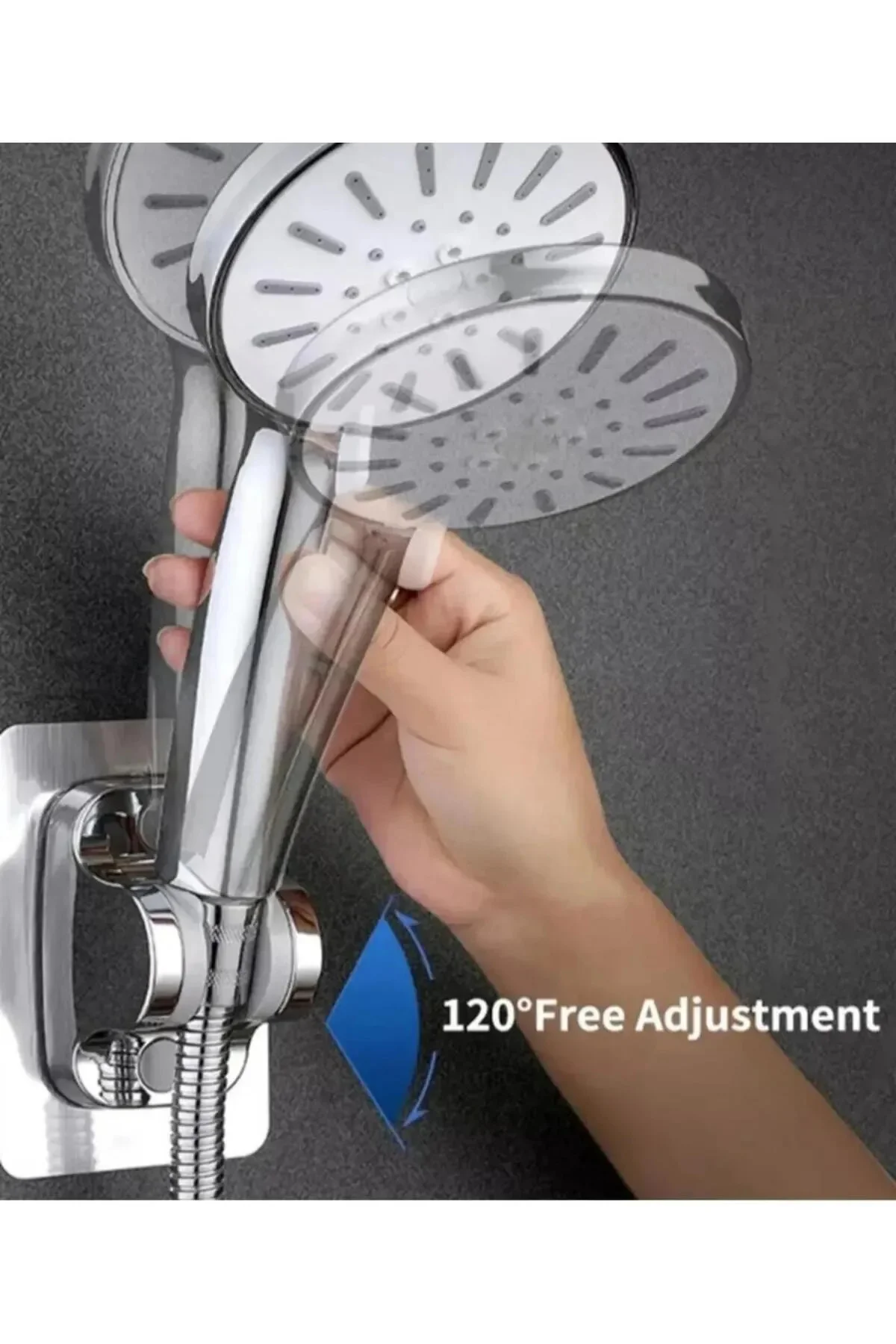 Kendinden Yapışkanlı Duş Başlığı Askılık Duş Mafsalı Güçlü Yapışk