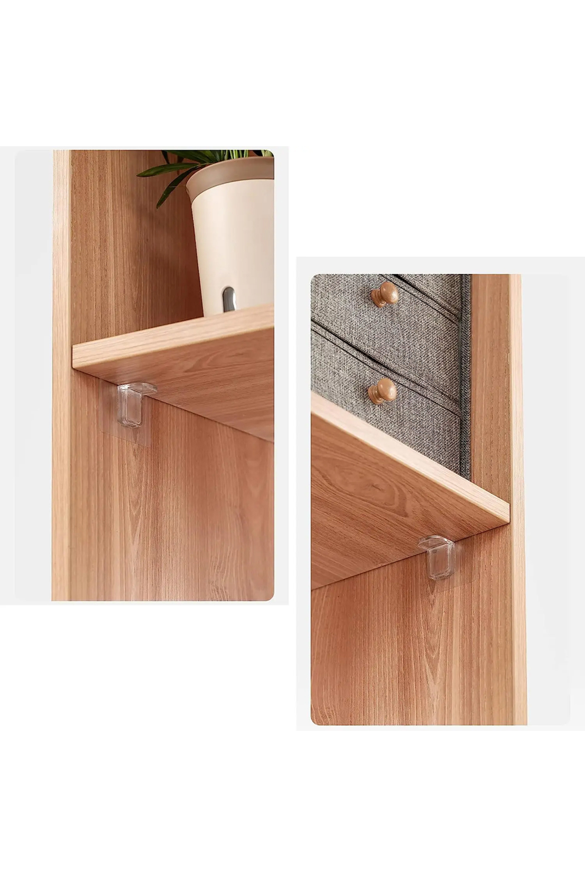 KENDİNDEN YAPIŞKANLI RAF TUTUCU (10LU PAKET FİYATI) (4619)