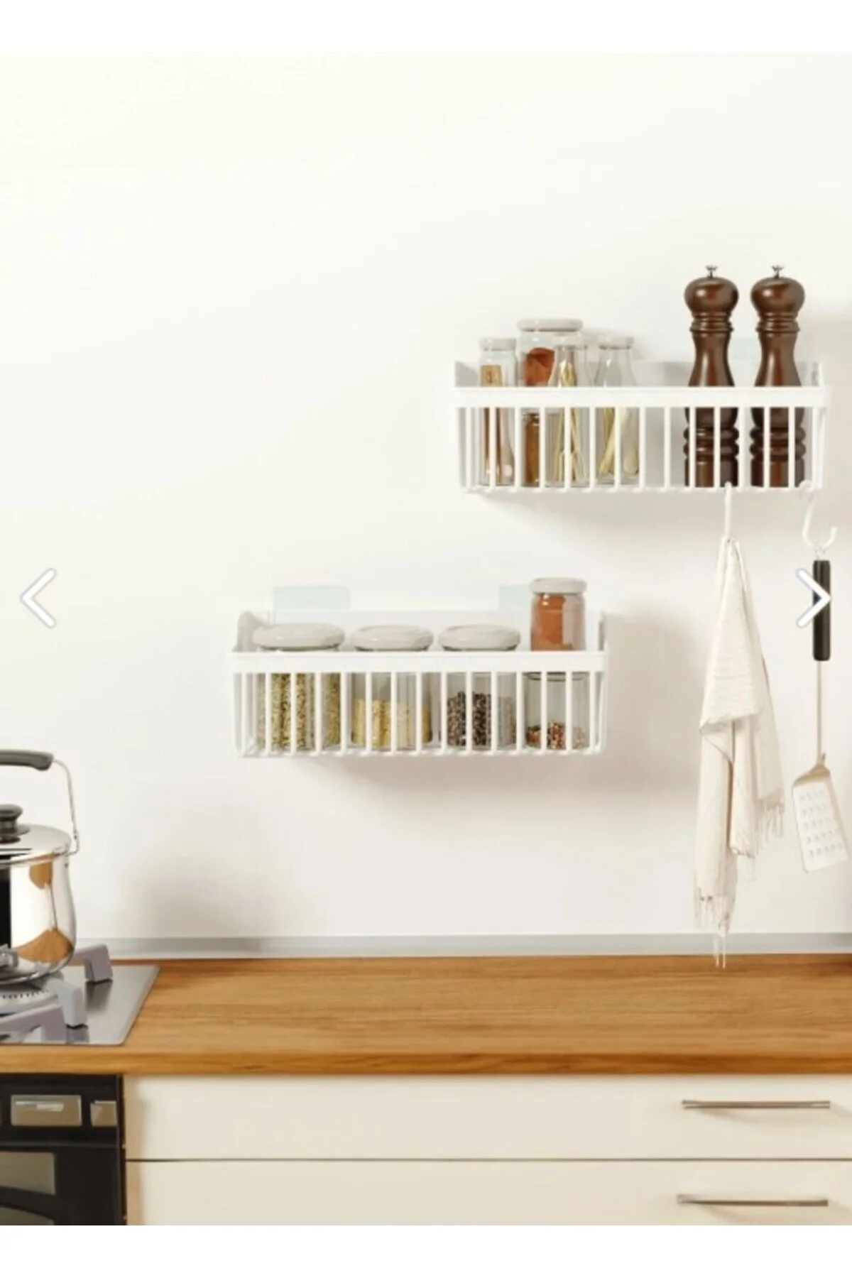 Kendinden Yapışkanlı Mutfak & Banyo Organizeri – 2’li Plastik Raf