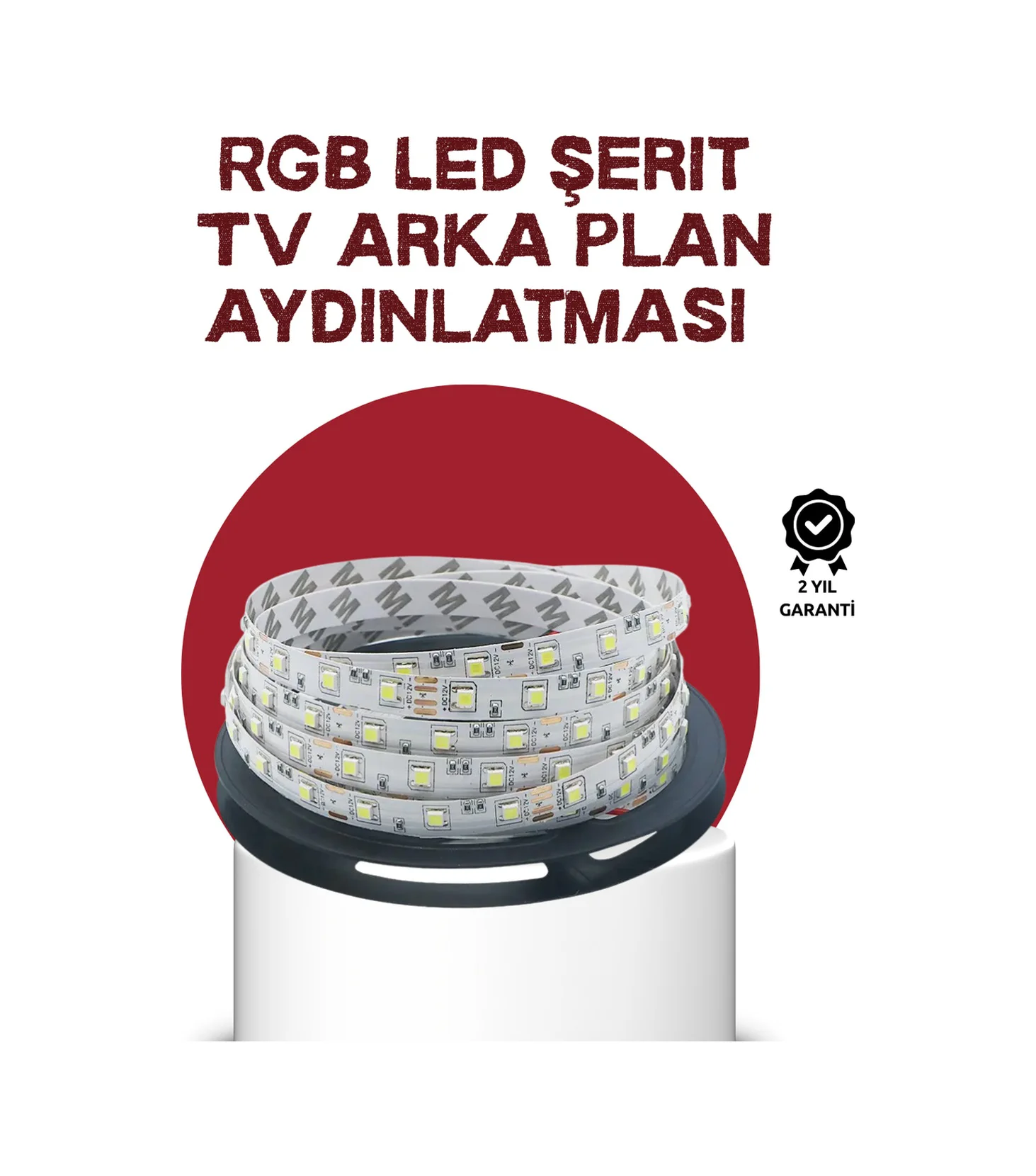 Kendinden Yapışkanlı Led Şerit Televizyon Aydınlatması 2mt - Lisinya Diğer
