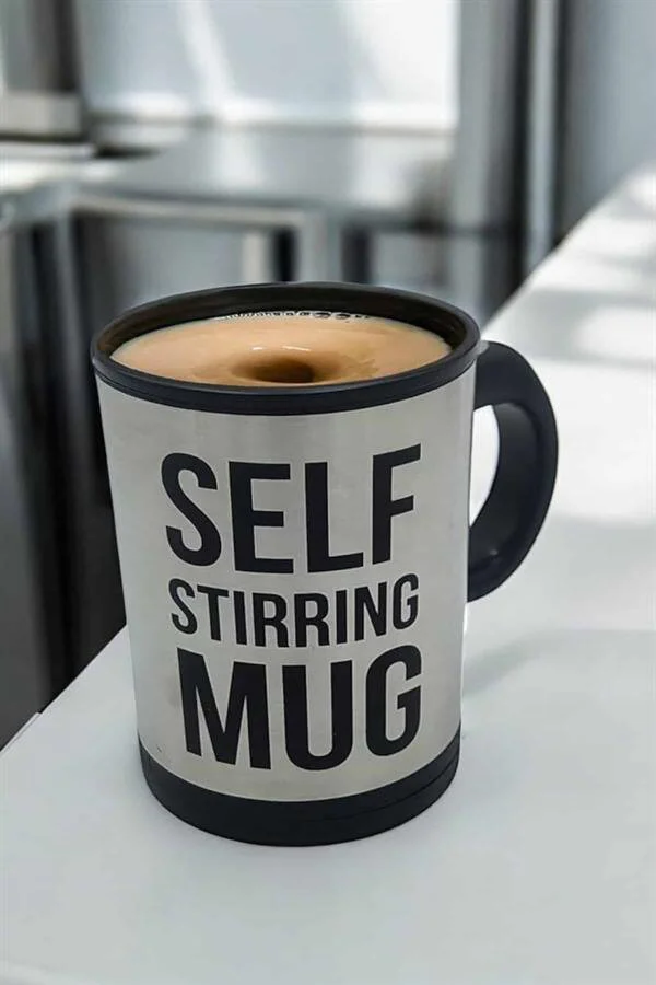 Kendini Karıştıran Mikser Kupa Termos Bardak - Self Stirring Mug 200ml