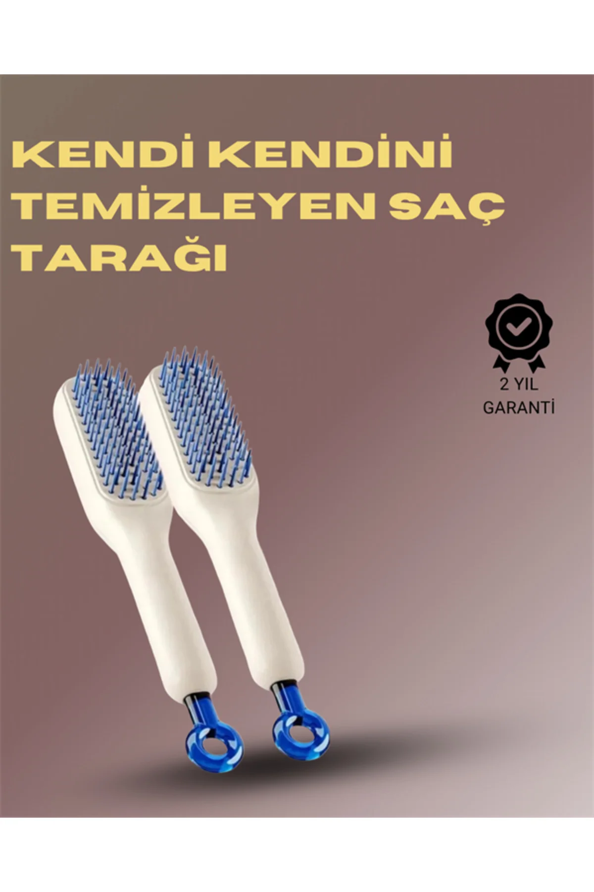 Kendini Temizleyen Masajlı Saç Tarağı – Anti-statik, Ergonomik Ta