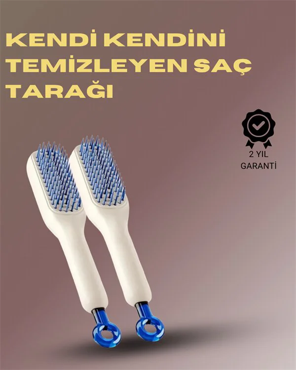Kendini Temizleyen Masajlı Saç Tarağı – Anti-statik Ergonomik Tasarım