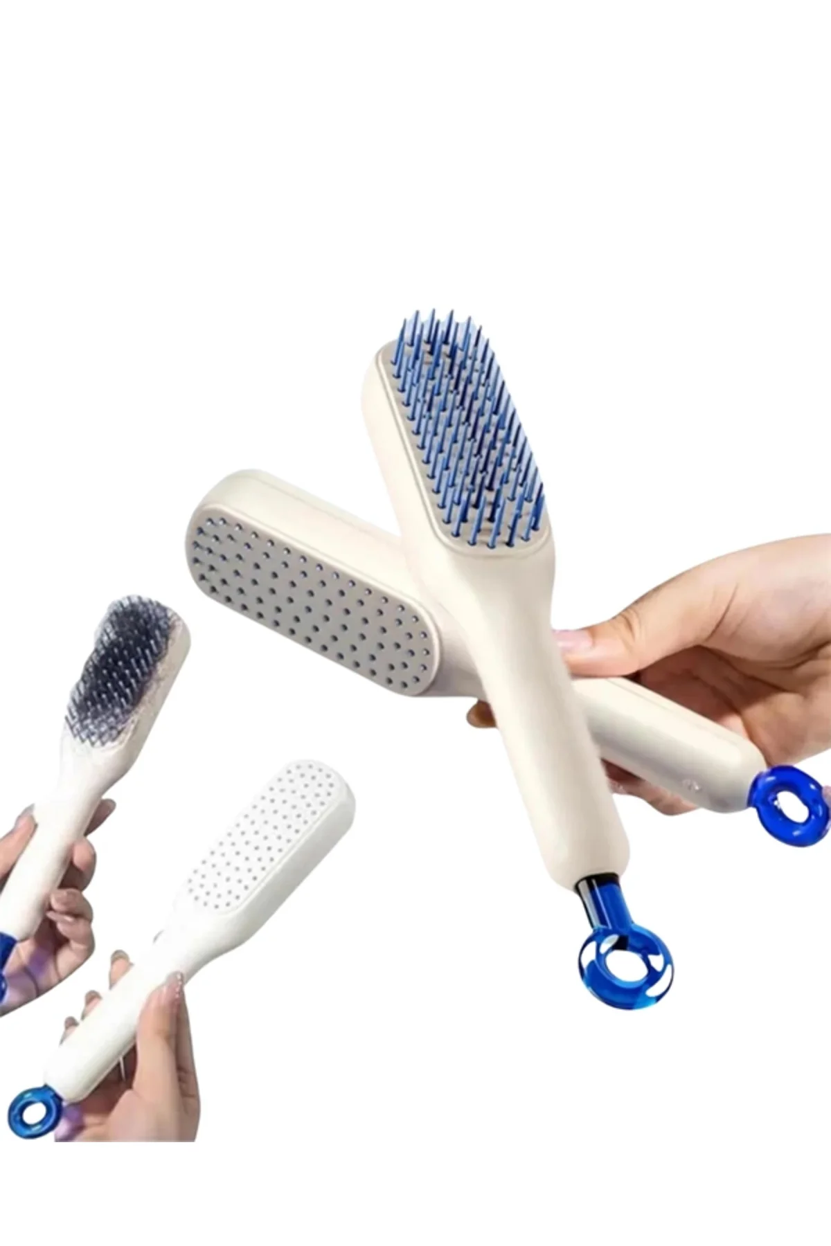 Kendini Temizleyen Masajlı Saç Tarağı – Anti-statik, Ergonomik Ta