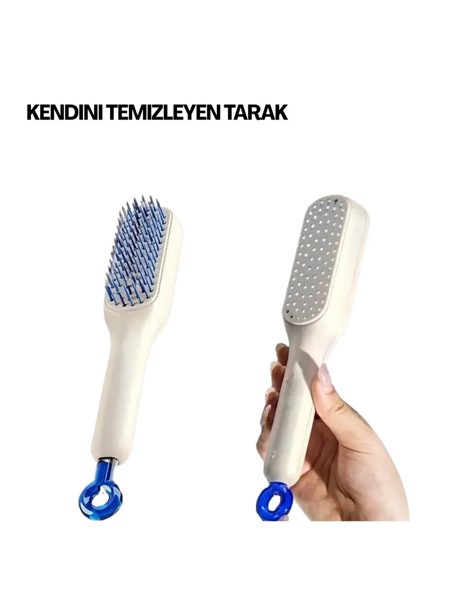 Kendini Temizleyen Saç Tarağı - Anti-Statik ve Masaj Özellikli Saç Temizleyici