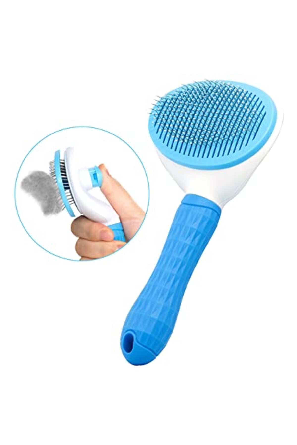 Toptan Bulurum Kendini Temizleyen Tuşlu Kedi Köpek Tarağı Mavi 10 X 20 Cm