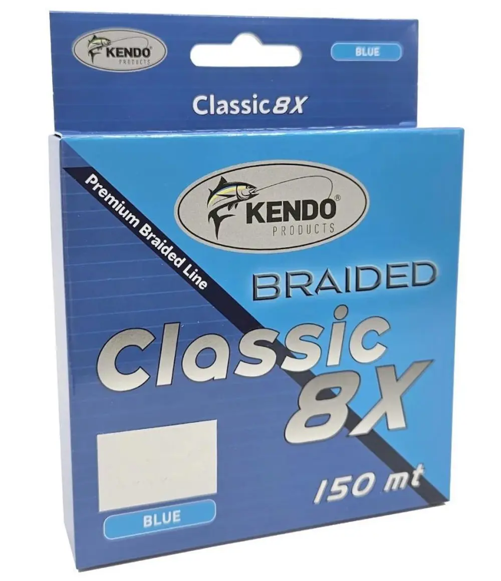 Kendo Classic 150m 8x 8 Kat Örgü İp Olta Misinası Blue