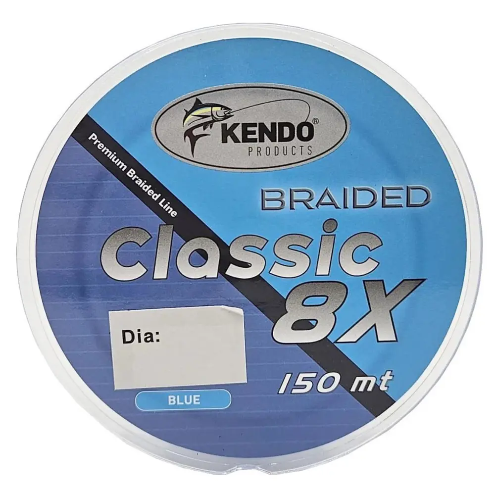 Kendo Classic 150m 8x 8 Kat Örgü İp Olta Misinası Blue