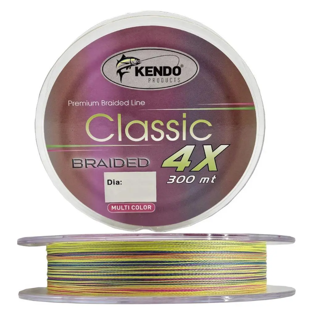 Kendo Classic 300m 4x 4 Kat Örgü İp Olta Misinası Multicolor
