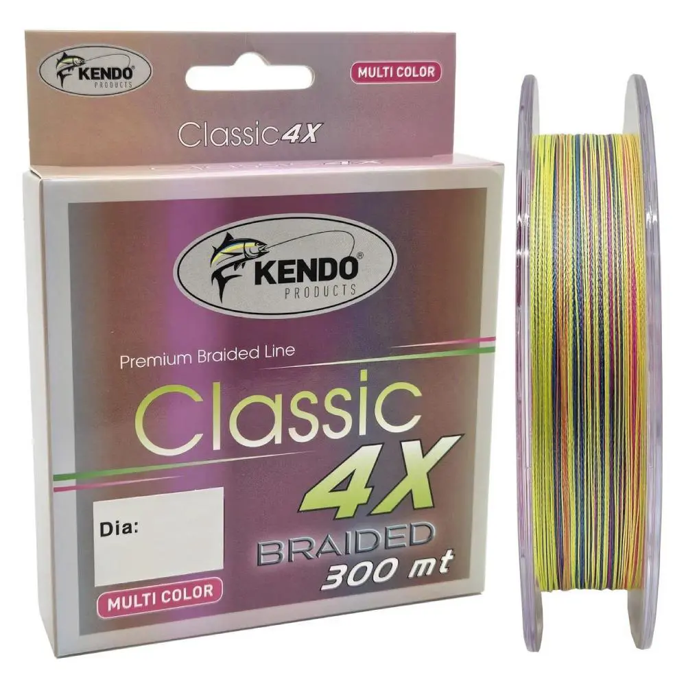 Kendo Classic 300m 4x 4 Kat Örgü İp Olta Misinası Multicolor