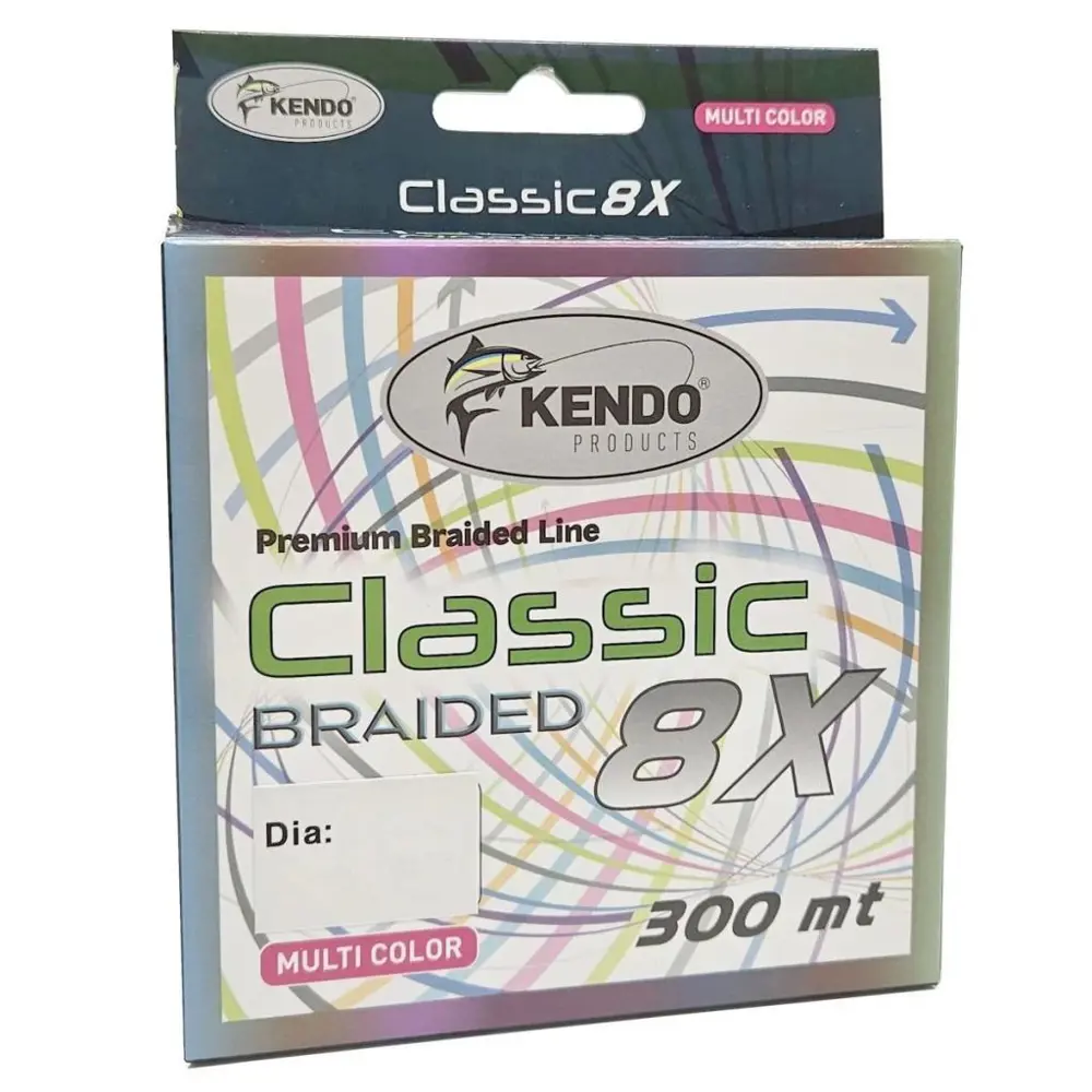 Kendo Classic 300m 8x 8 Kat Örgü İp Olta Misinası Multicolor