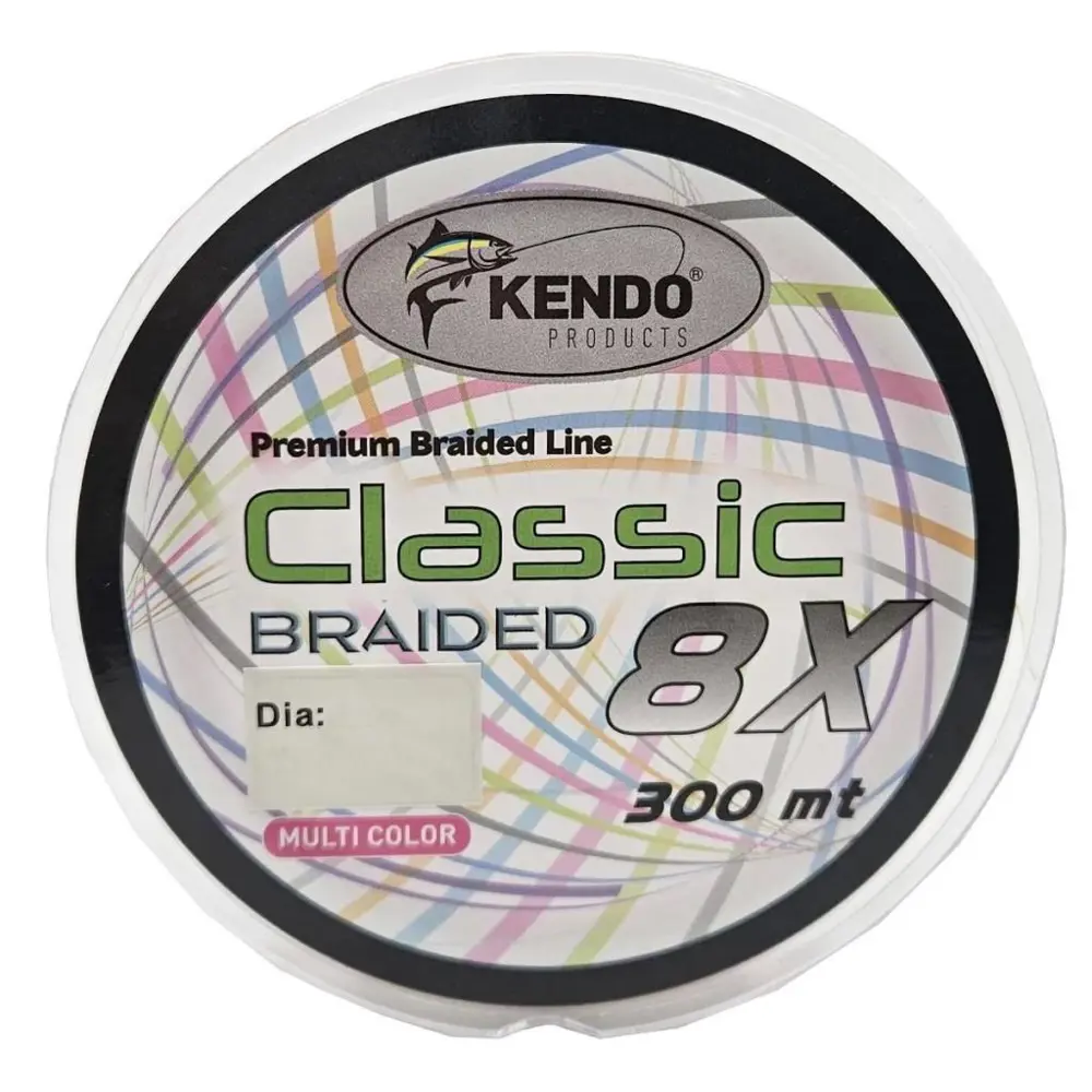 Kendo Classic 300m 8x 8 Kat Örgü İp Olta Misinası Multicolor