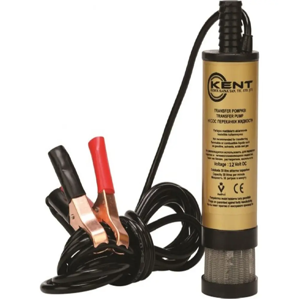 Kent Filtreli Büyük 12 Volt Mazot Pompası Sıvı Aktarım Transfer P