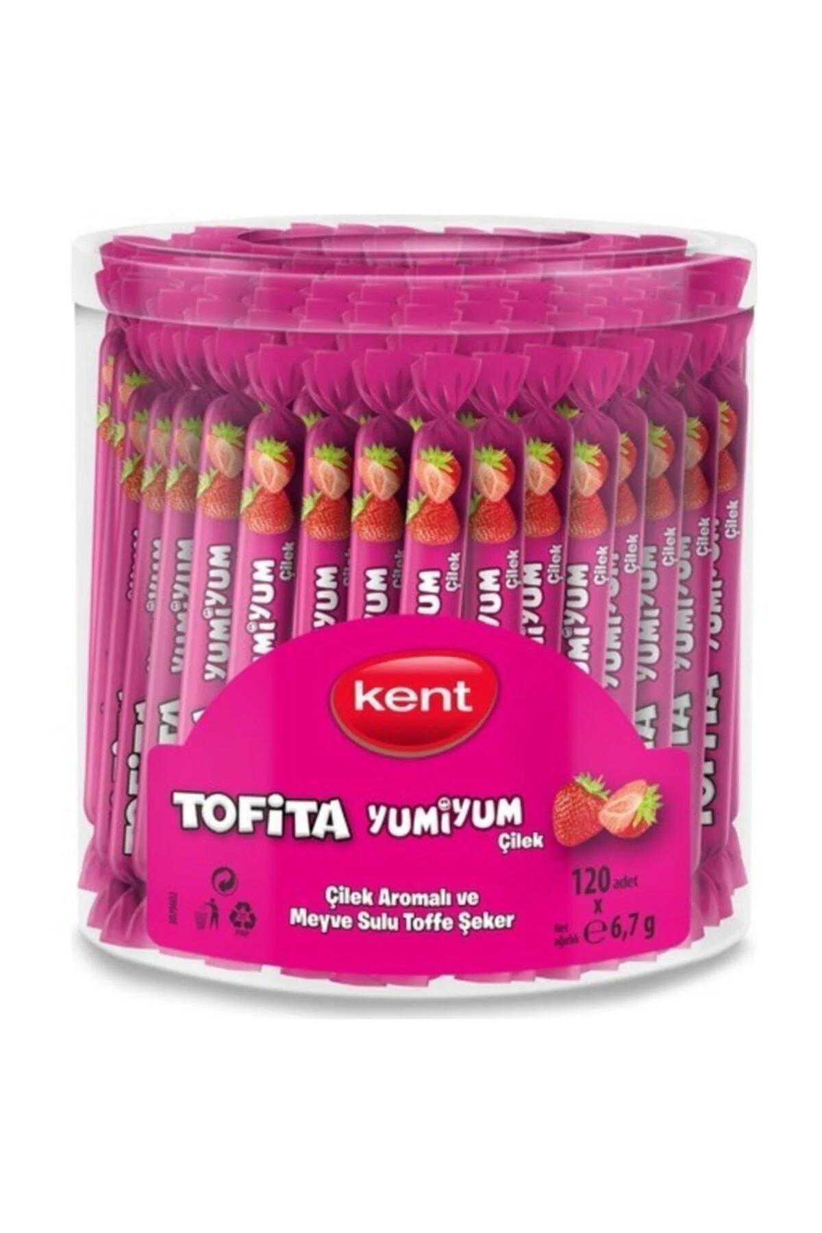 Kent Tofita Yumiyum Çilek 120'li Kutu