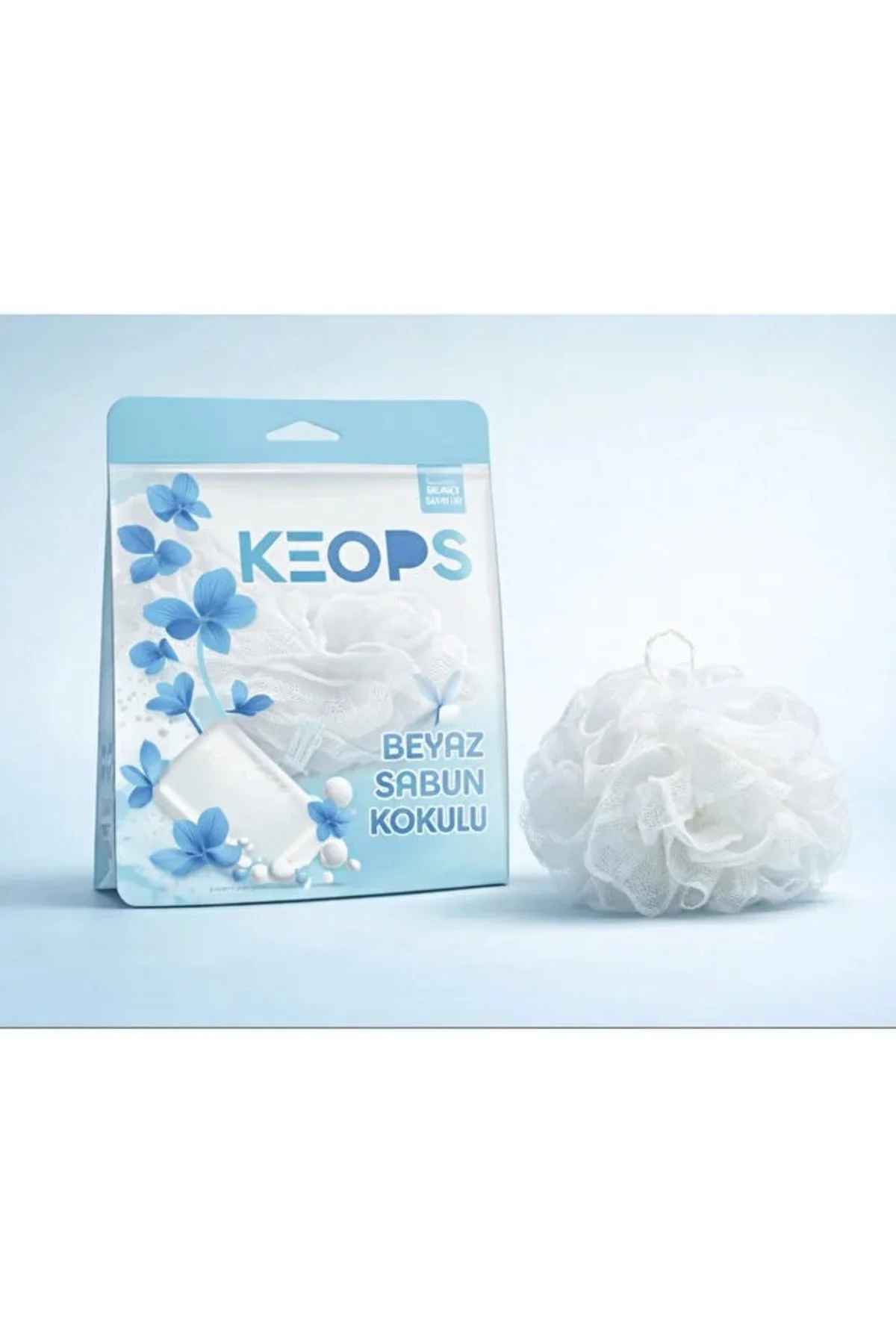 Keops Beyaz Sabun Kokulu Sabunlu Banyo Lifi – Köpüren Duş Lifi