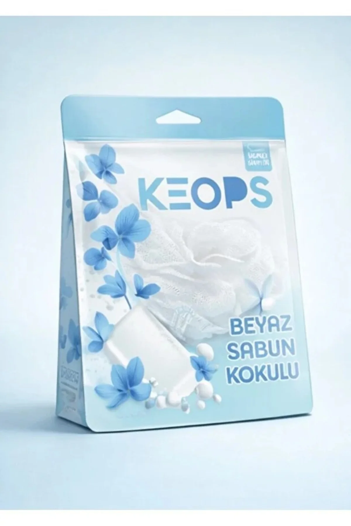 Keops Beyaz Sabun Kokulu Sabunlu Banyo Lifi – Köpüren Duş Lifi