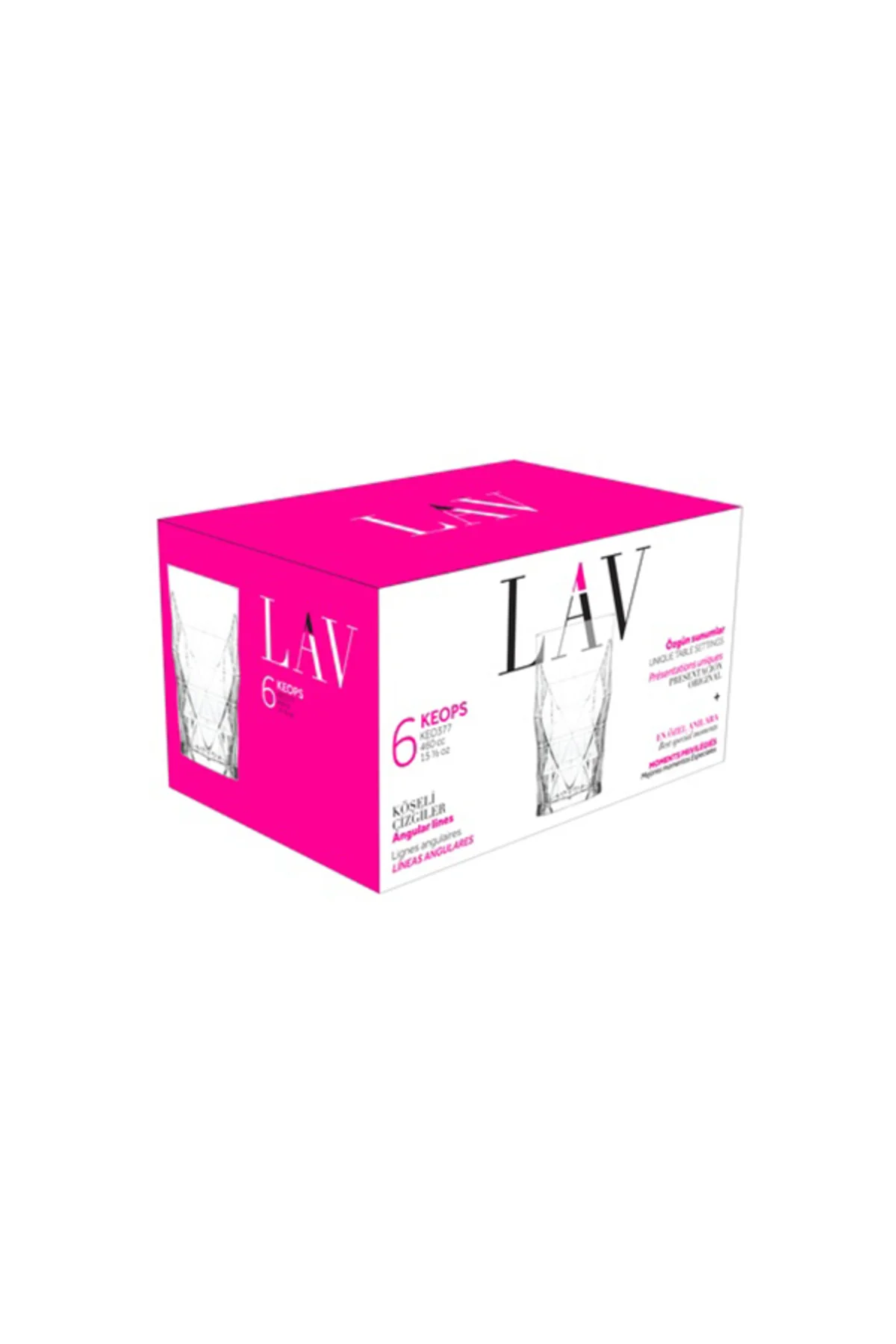 Keops Cam Meşrubat Bardağı 6'lı 460 ml (Büyük Su/Kokteyl/Soğuk Kahve Bardağı )