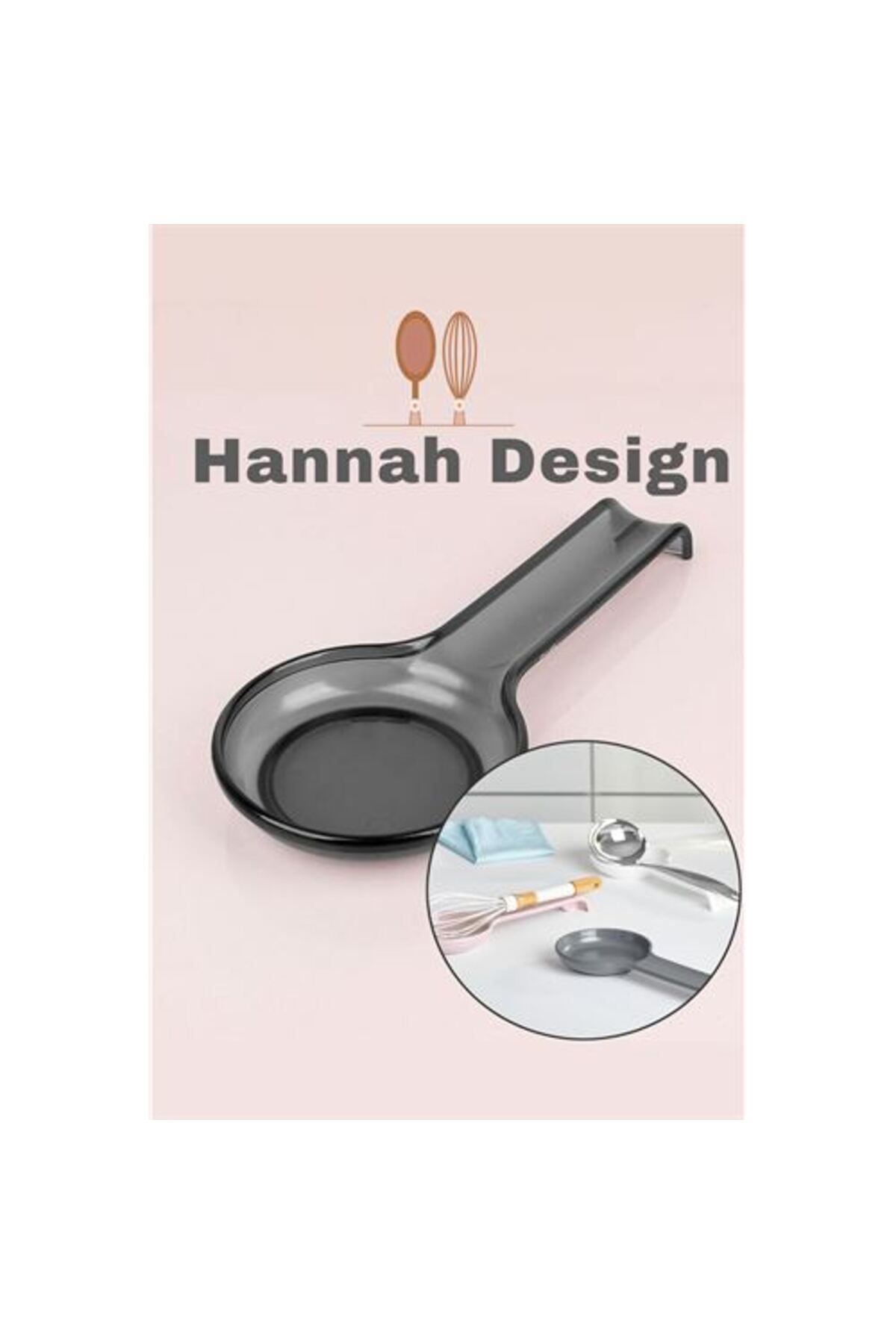 Kepçe Kaşık Altlığı Füme Hannah Design