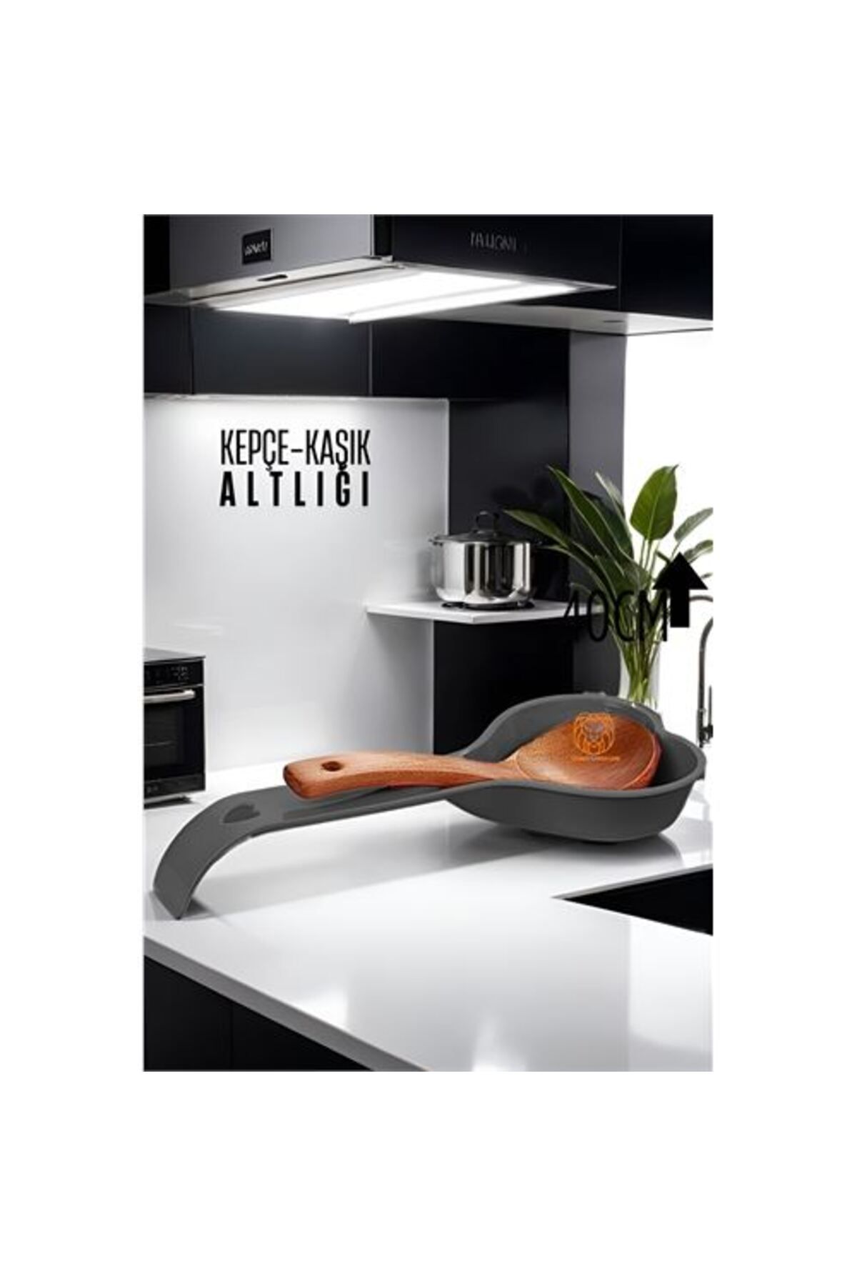 Kepçe Kaşık Altlığı GRİ Sanderlin Design