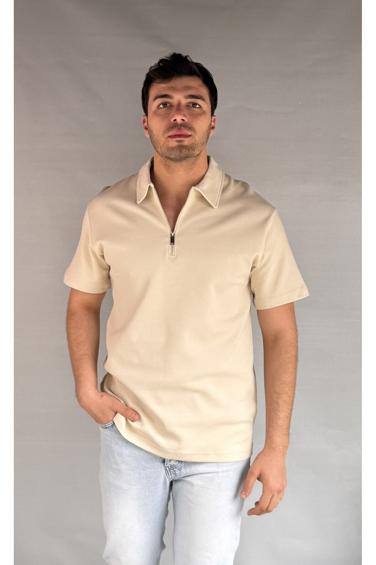 Casualmen32 Keps Fermuarlı T-Shirt