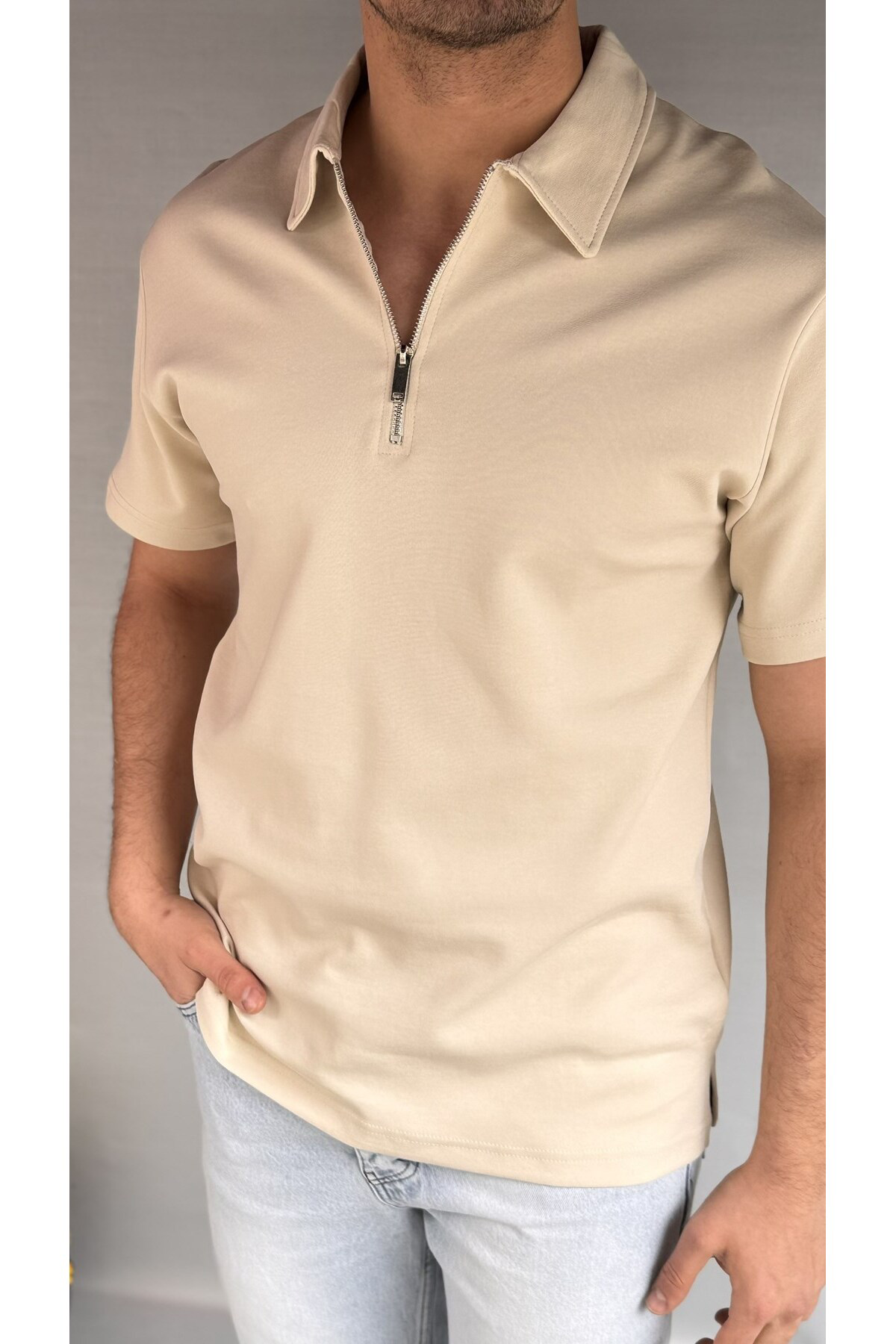 Casualmen32 Keps Fermuarlı T-Shirt