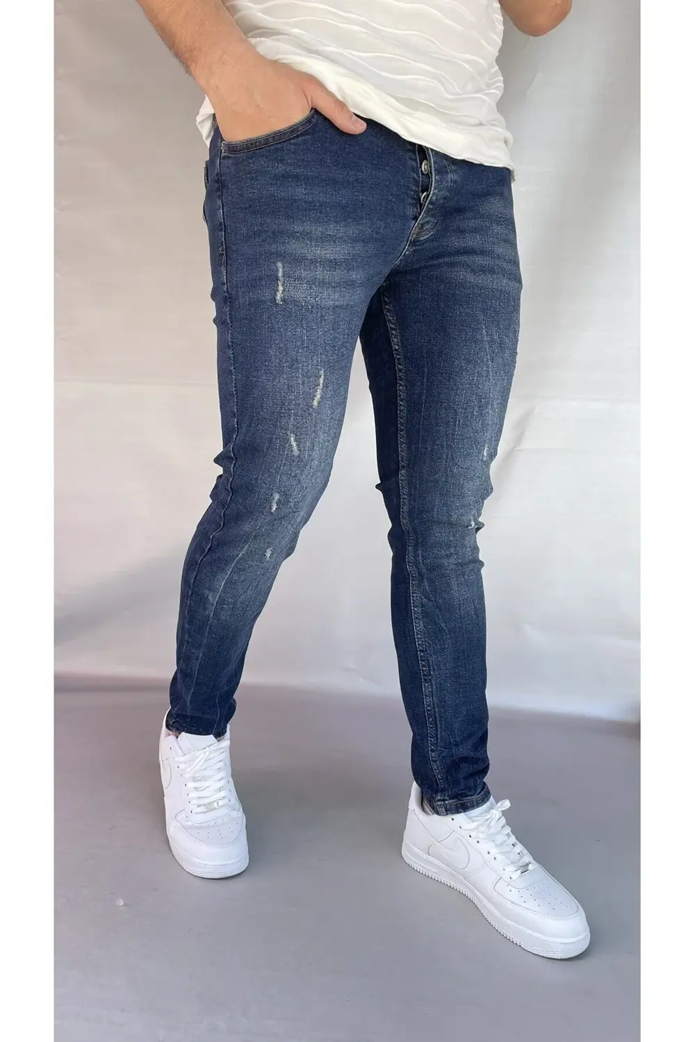 Keps Tırnaklı Skinny Jean