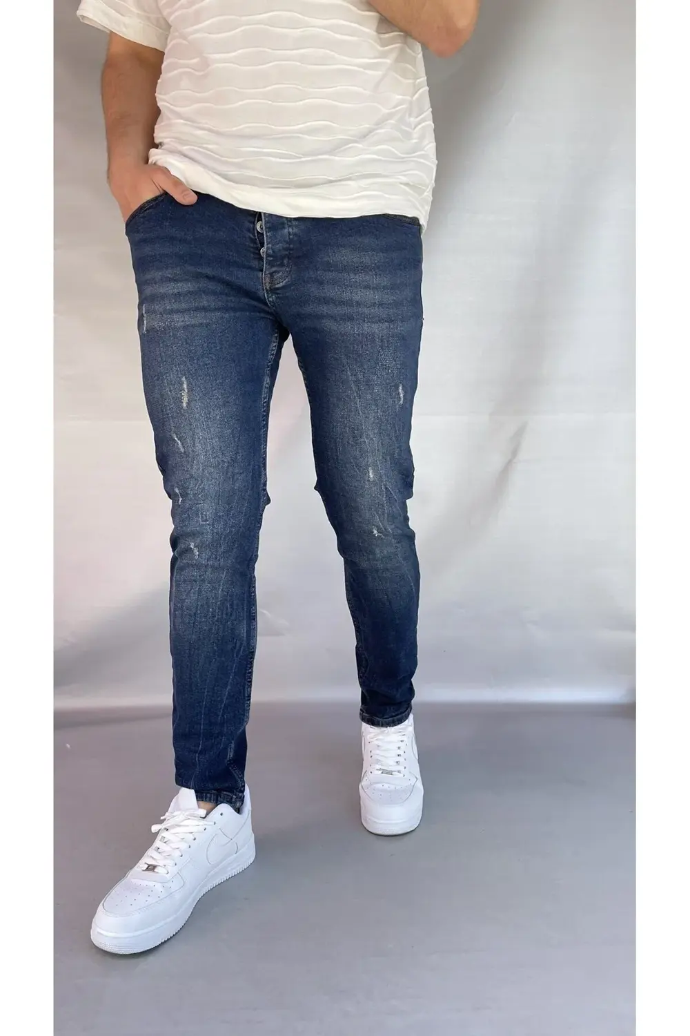 Keps Tırnaklı Skinny Jean
