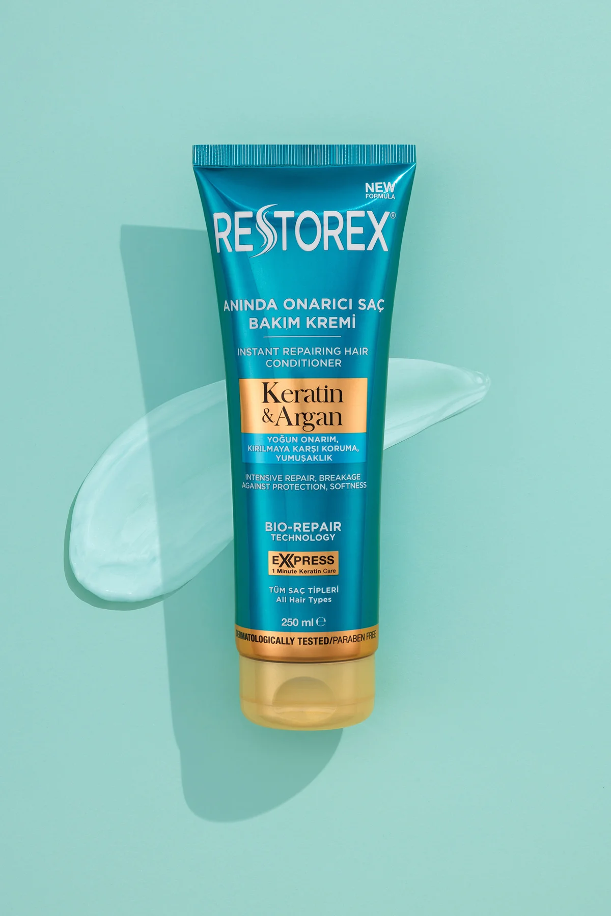 Keratin & Argan Onarıcı Saç Bakım Kremi 250 ml – Anında Onarım