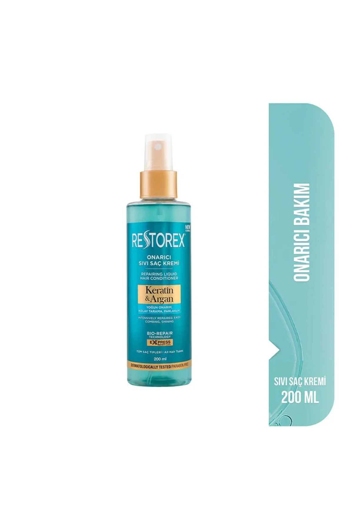 Keratin & Argan Onarıcı Saç Bakım Kremi 250 ml + Sıvı Saç Bakım Kremi 200 ml