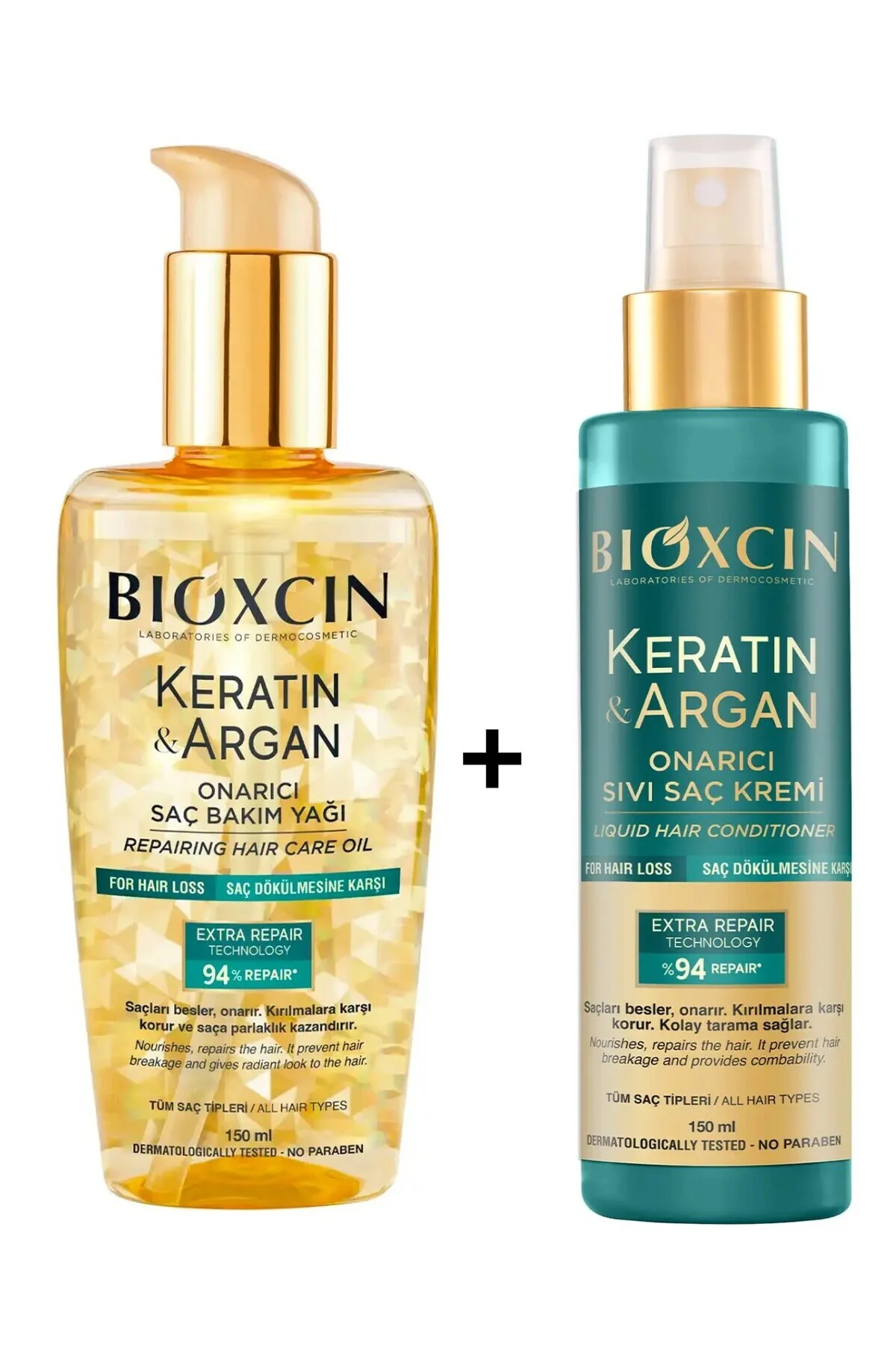 Keratin Argan Saç Bakım Yağı 150ml + Keratin Argan Sıvı Saç Kremi 150ml Keratin Argan Saç Bakım Yağı 150ml + Keratin Argan Sıvı Saç Kremi 150ml