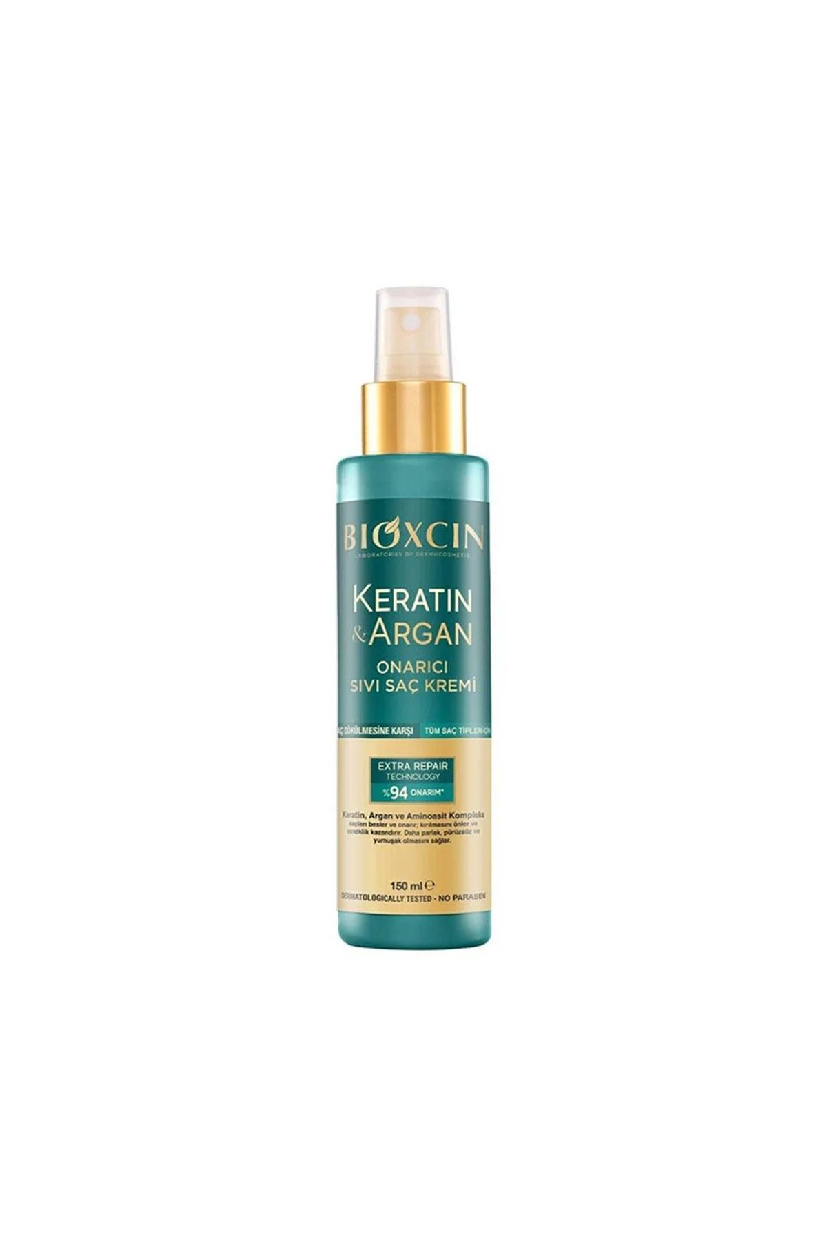 Keratin & Argan Yıpranmış ve Hasar Görmüş Saçlar İçin Onarıcı Sıvı Saç Kremi 150 ml