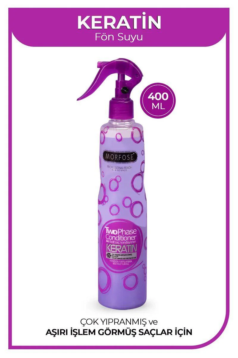 Keratin Çift Fazlı Kondisyoner Fön Suyu 400 ML - Isı Korumalı Saç Bakımı Fiyatı, Yorumları ve Özellikleri